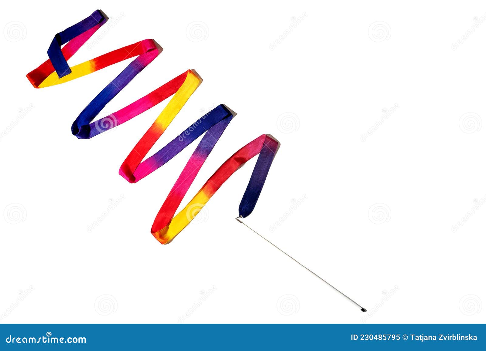 Cinta De Gimnasia. Gimnasia Rítmica Ribbon Multicolor Aislado Sobre Fondo  Blanco Imagen de archivo - Imagen de atleta, aislado: 230485795