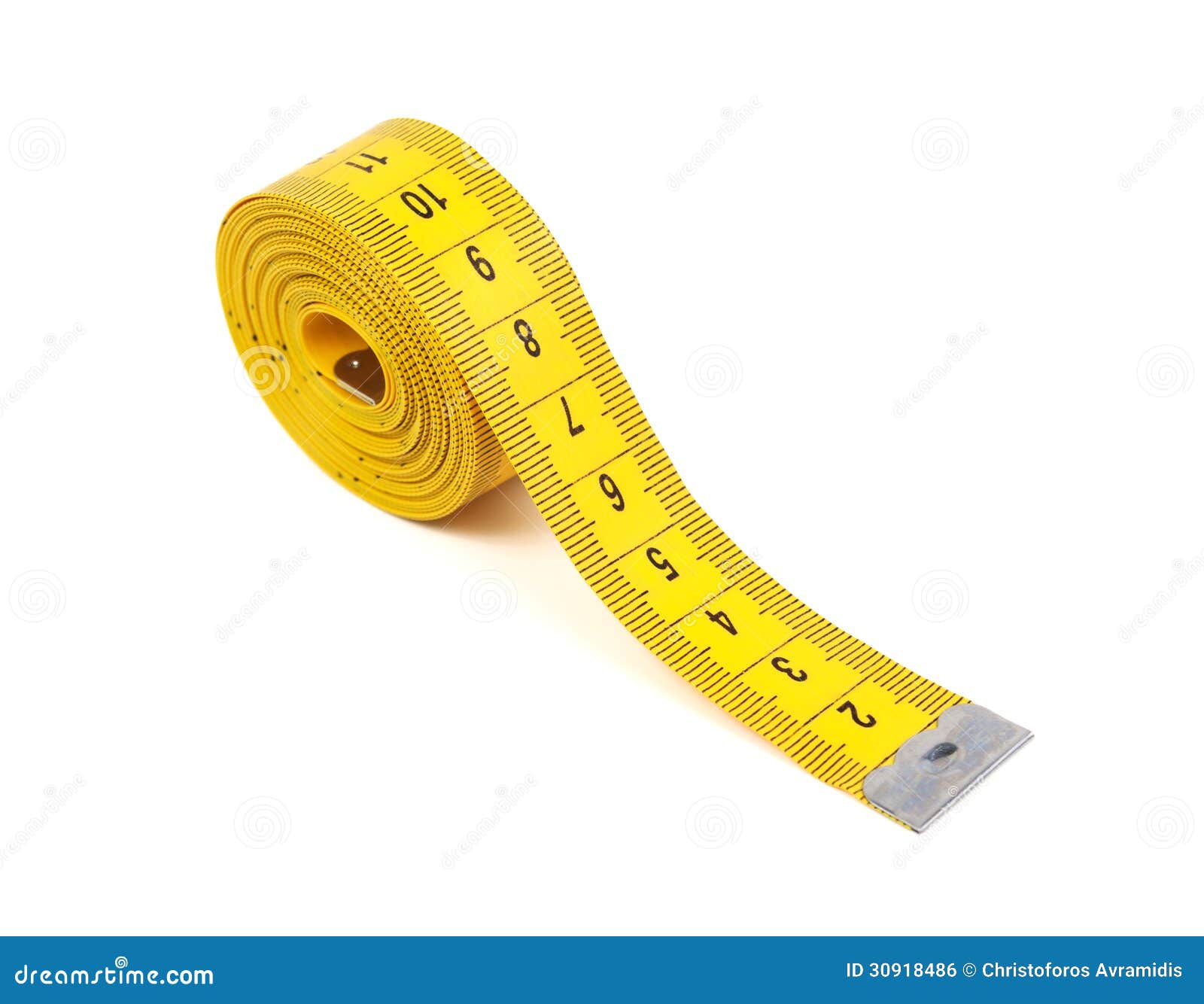 Una cinta métrica amarilla está al lado de una cinta métrica amarilla.