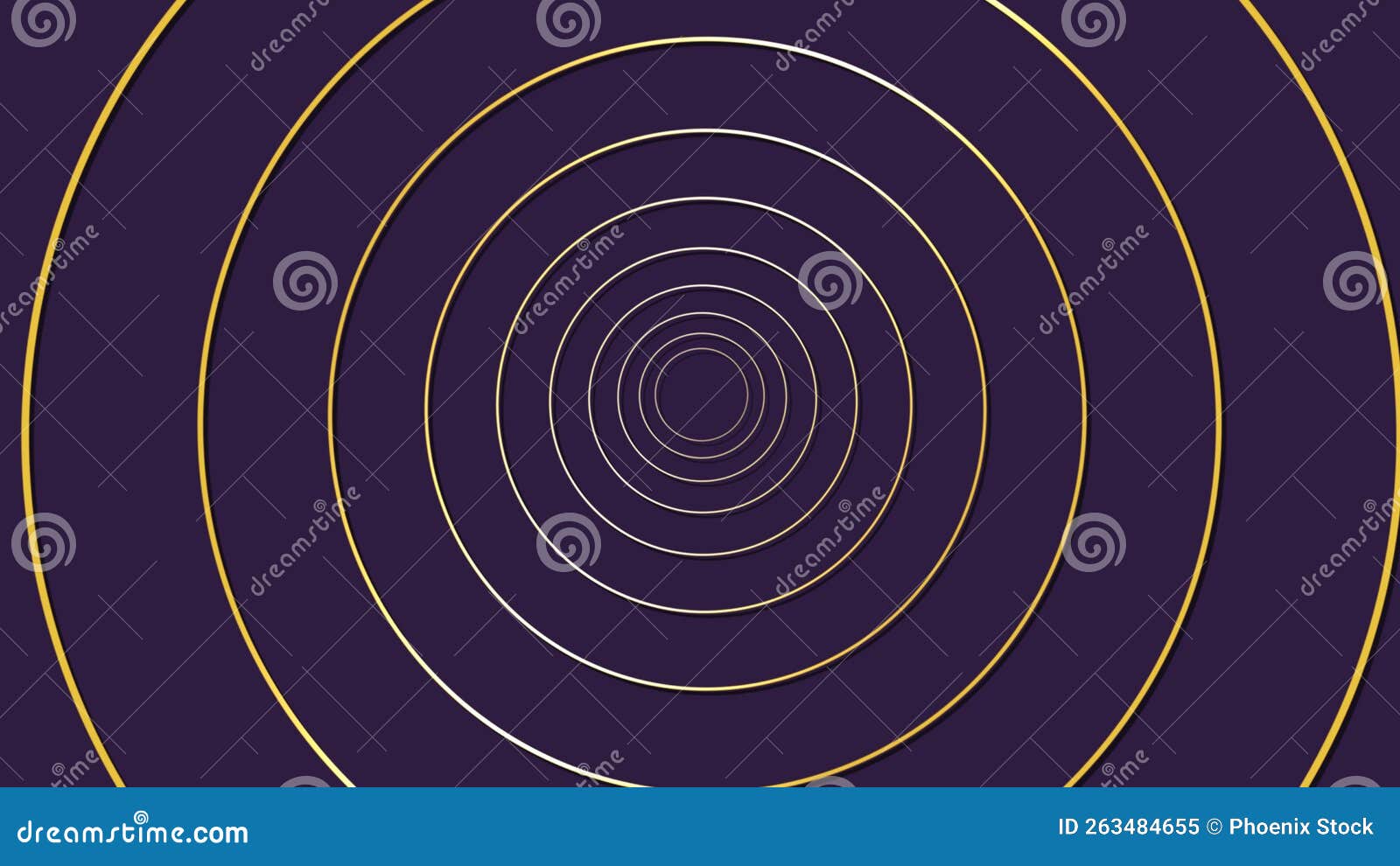 circle animating glowing gold-like animation, violet colored