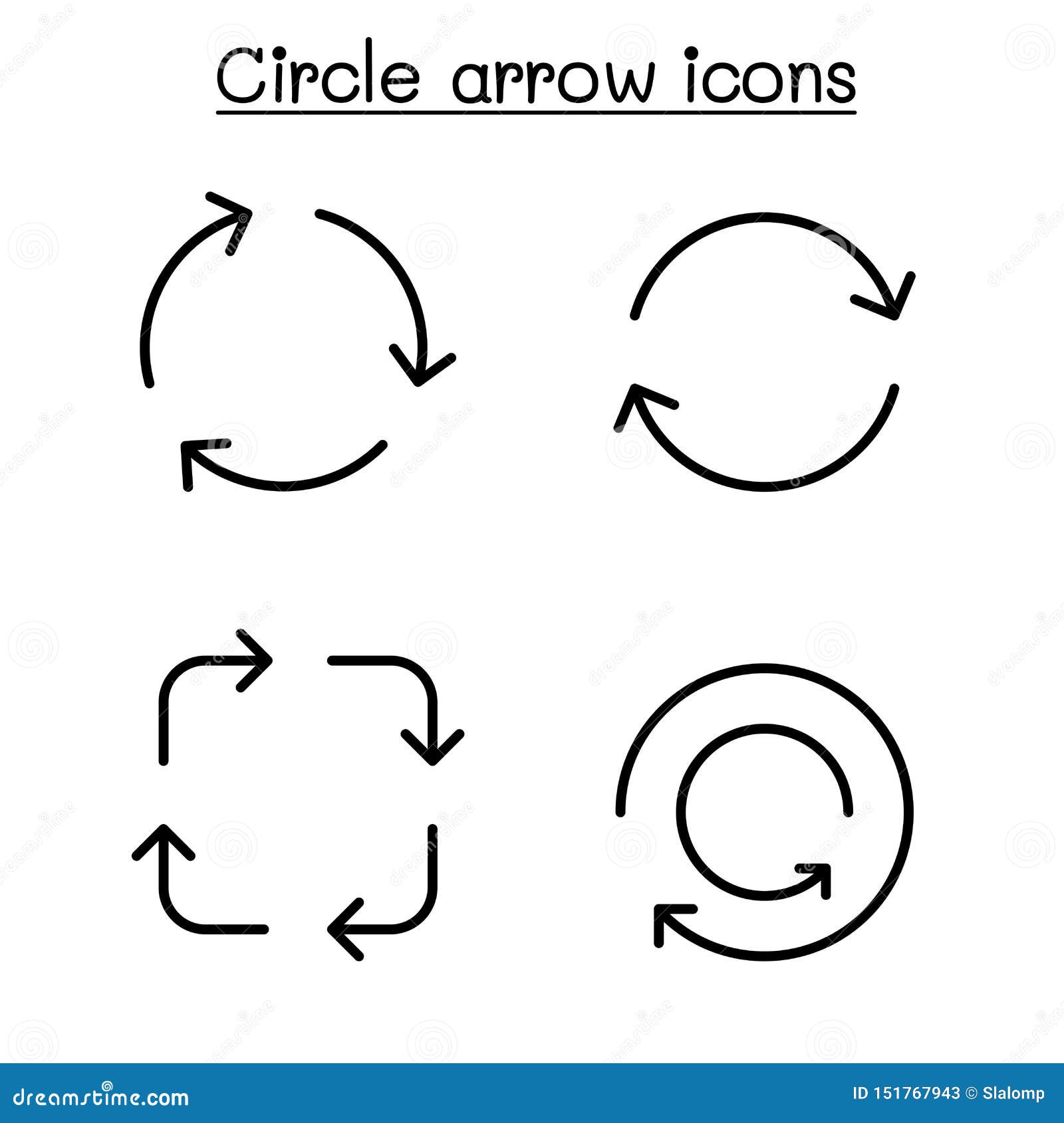 circle arrow, loop, rotation, process, refresh, recycle icon set   graphic 