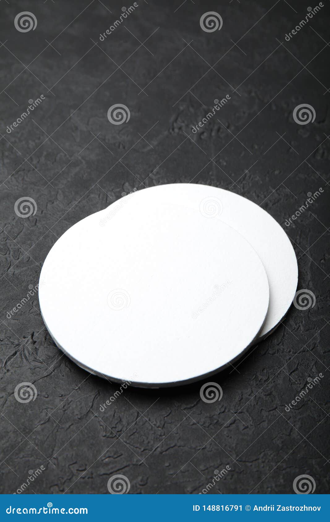 Download Circle Beer Coaster. Round Mat Mockup For Design Stock ...