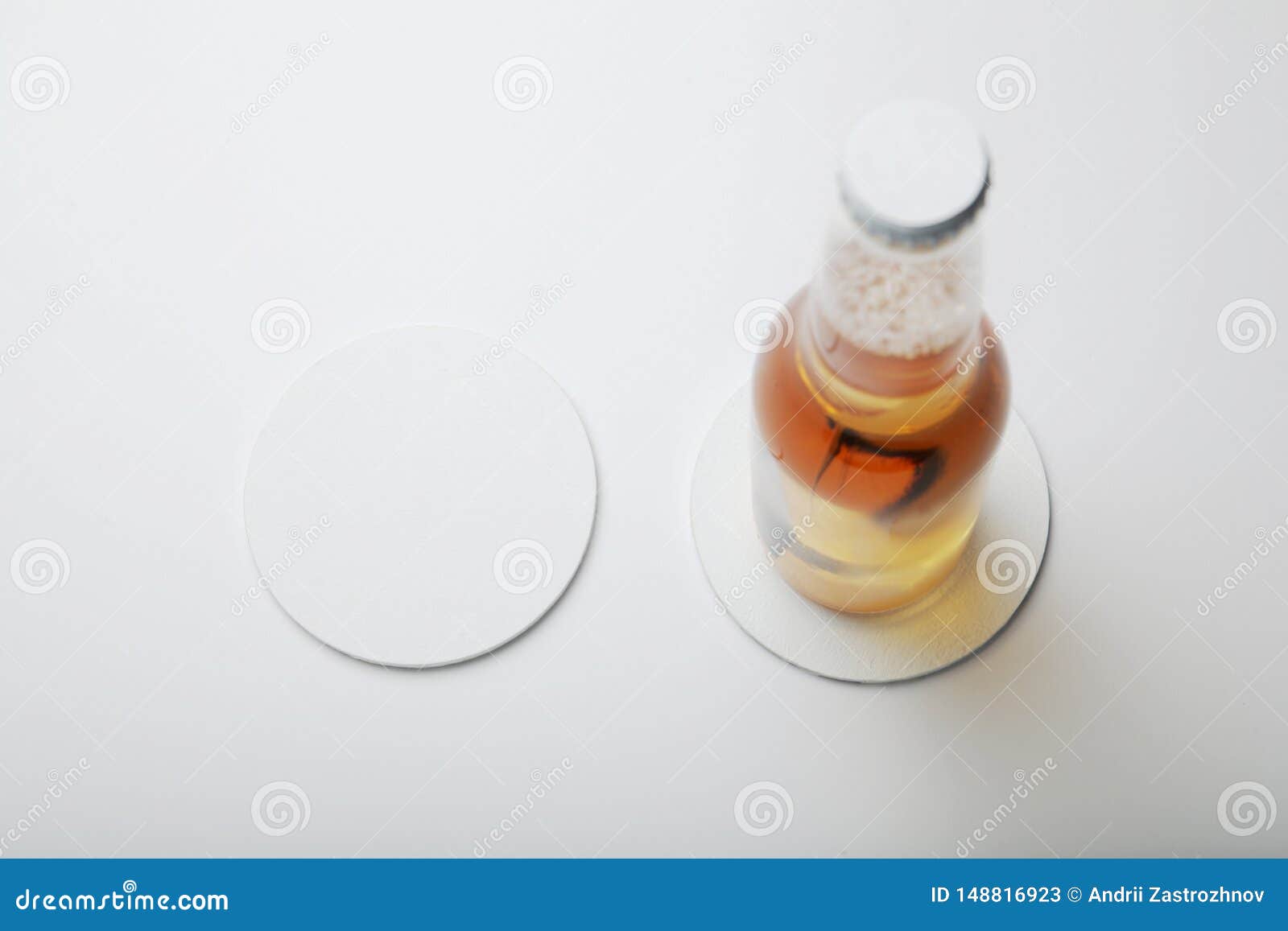 Download Circle Beer Coaster. Round Mat Mockup For Design Stock ...