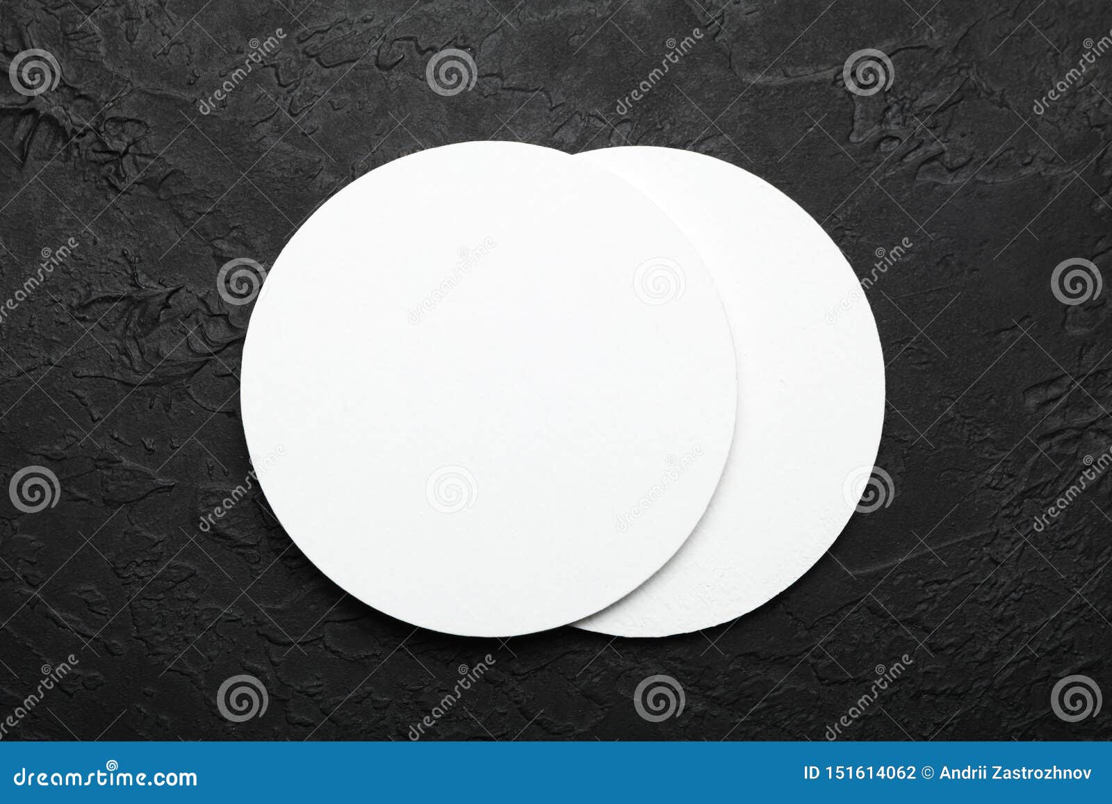 Download Circle Beer Coaster. Round Mat Mockup For Design Stock ...