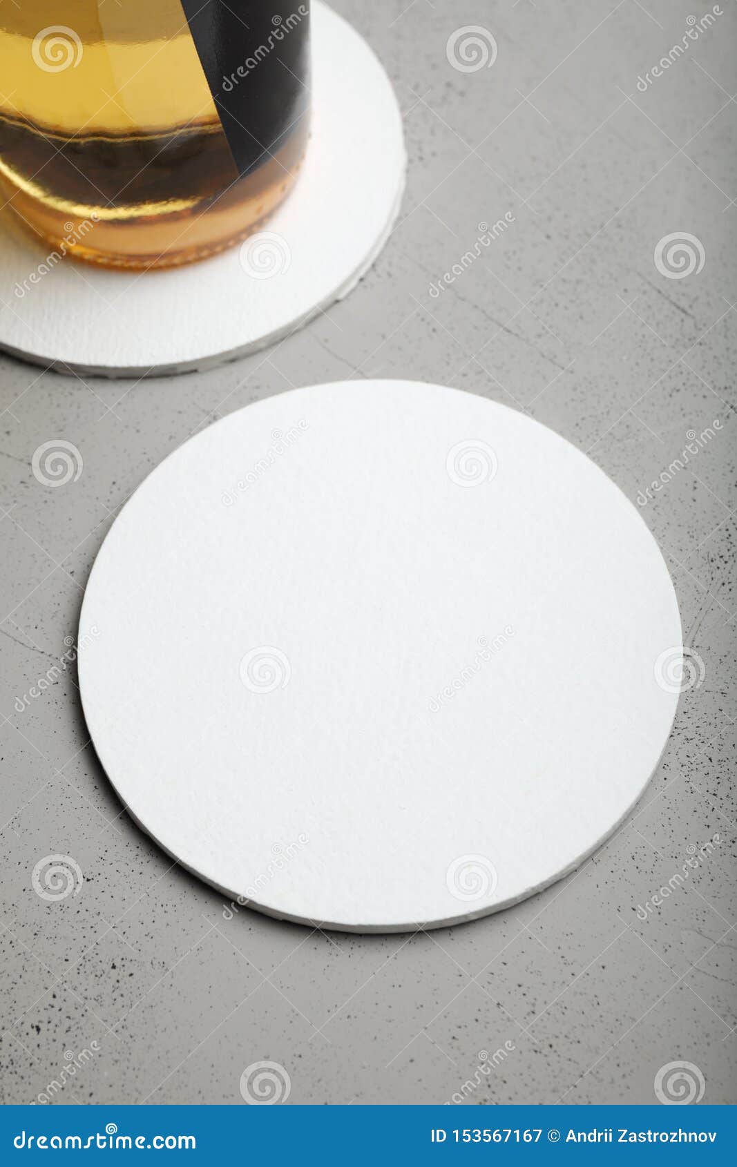 Download Circle Beer Coaster. Round Mat Mockup For Design Stock ...