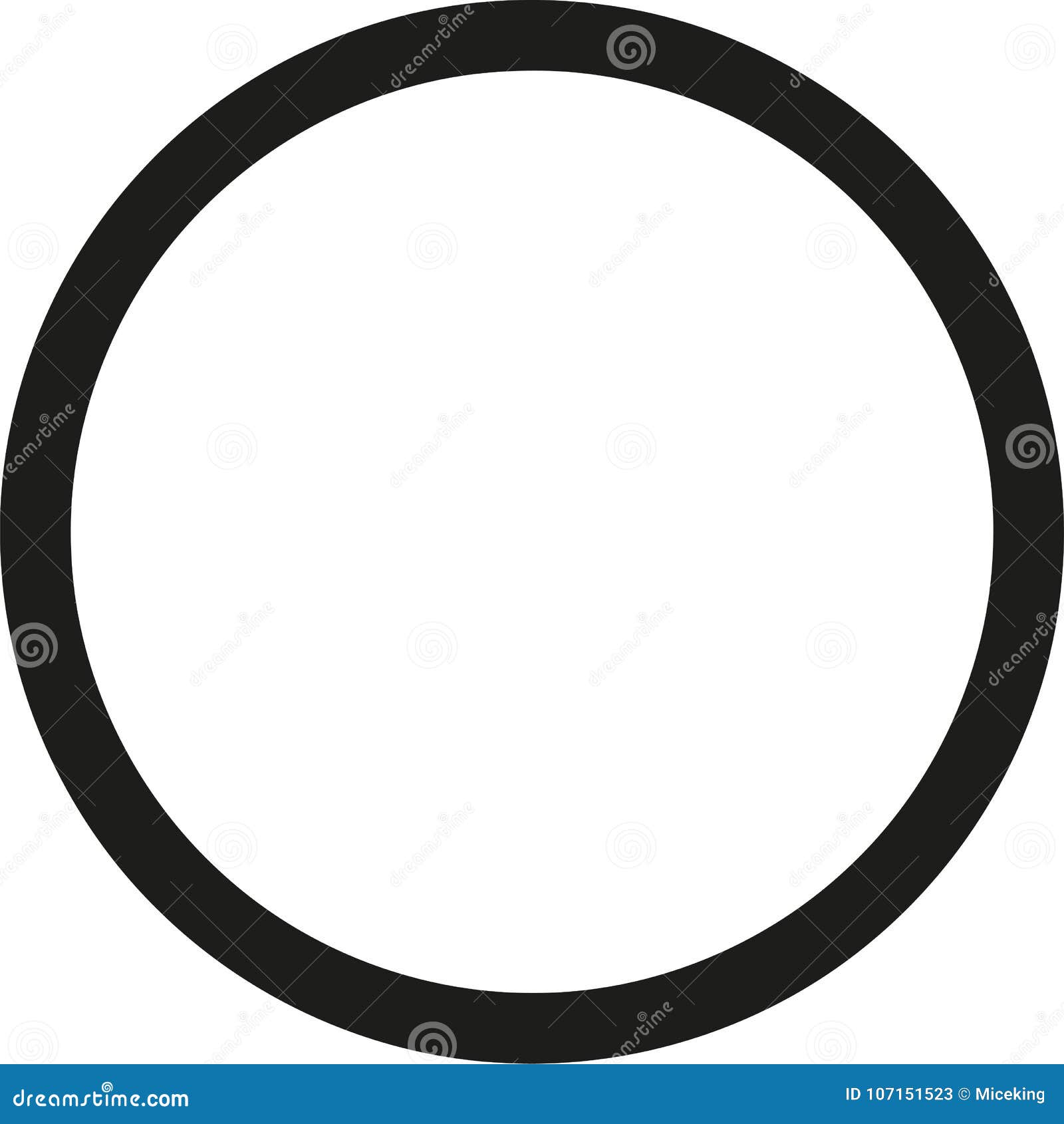 Circle black outline stock illustration. Illustration of border - 107151523