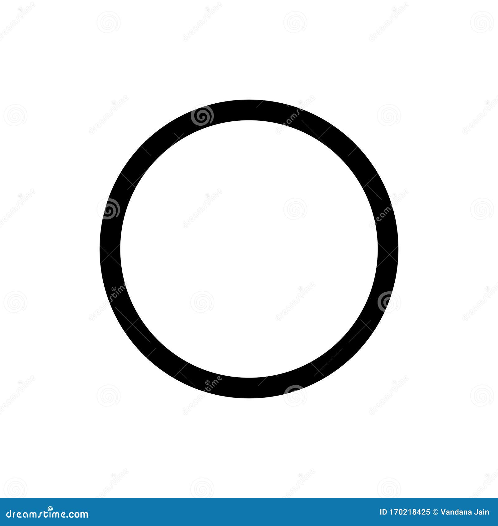 Circle black outline. stock vector. Illustration of isolated - 170218425