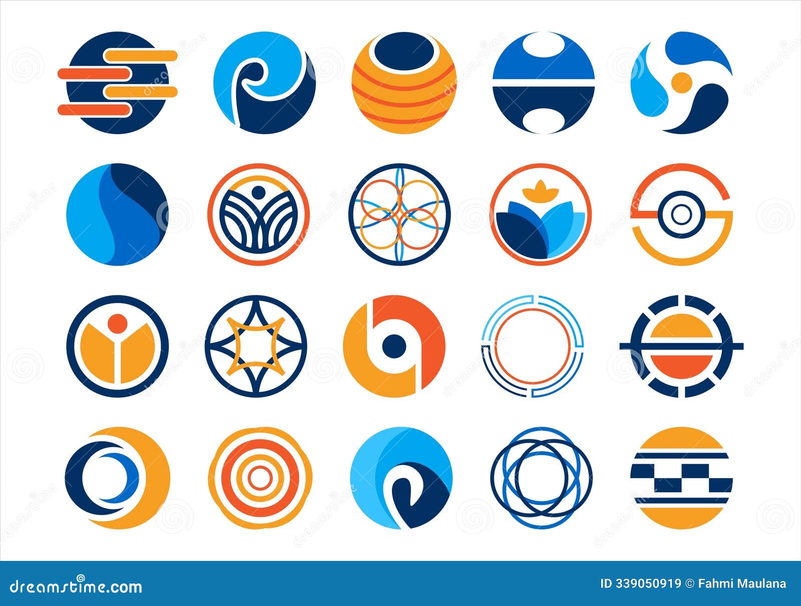 circle business logo ellement set
