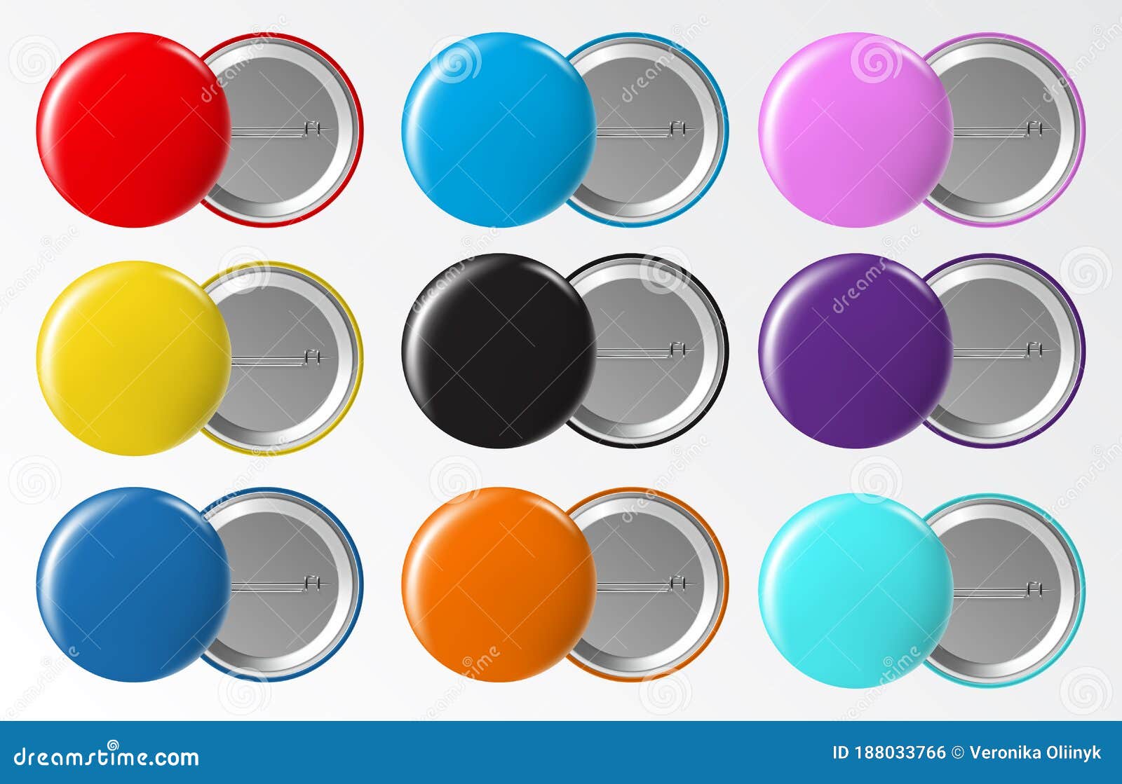 Download Circle Button Badge. Blank Round Pinned Plastic Or Metal ...