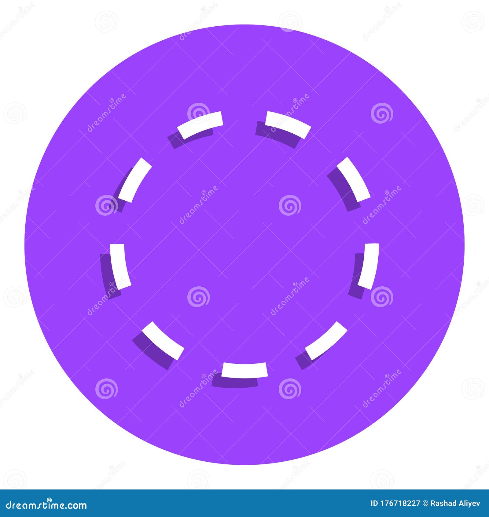 circle dash badge icon. simple glyph, flat  of web icons for ui and ux, website or mobile application