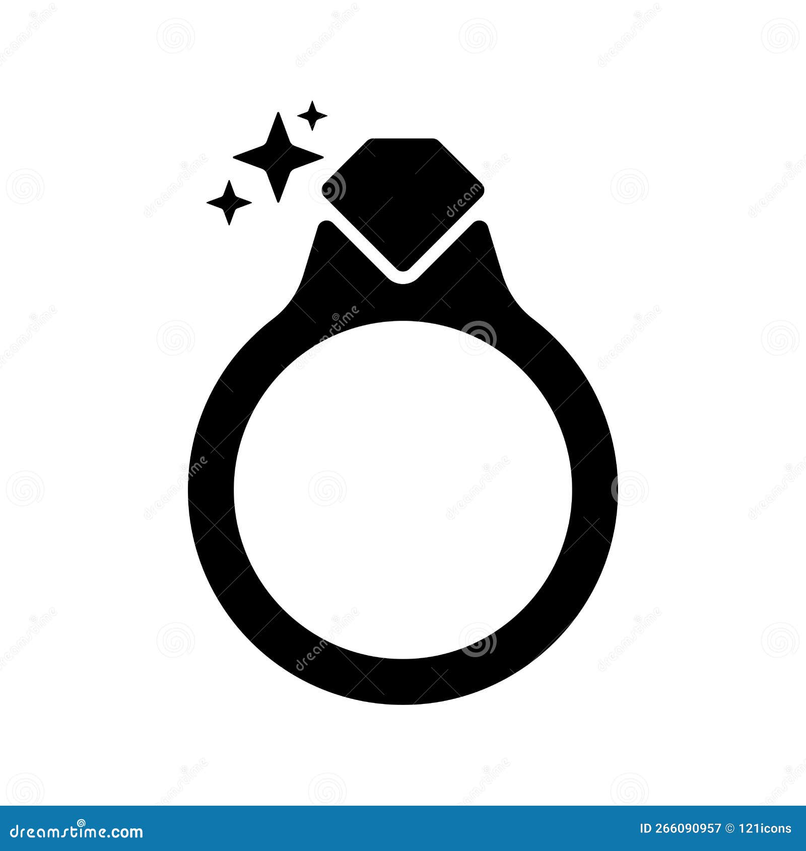 Circle, Diamond, Jewelry Icon. Black Vector Graphics Stock Illustration
