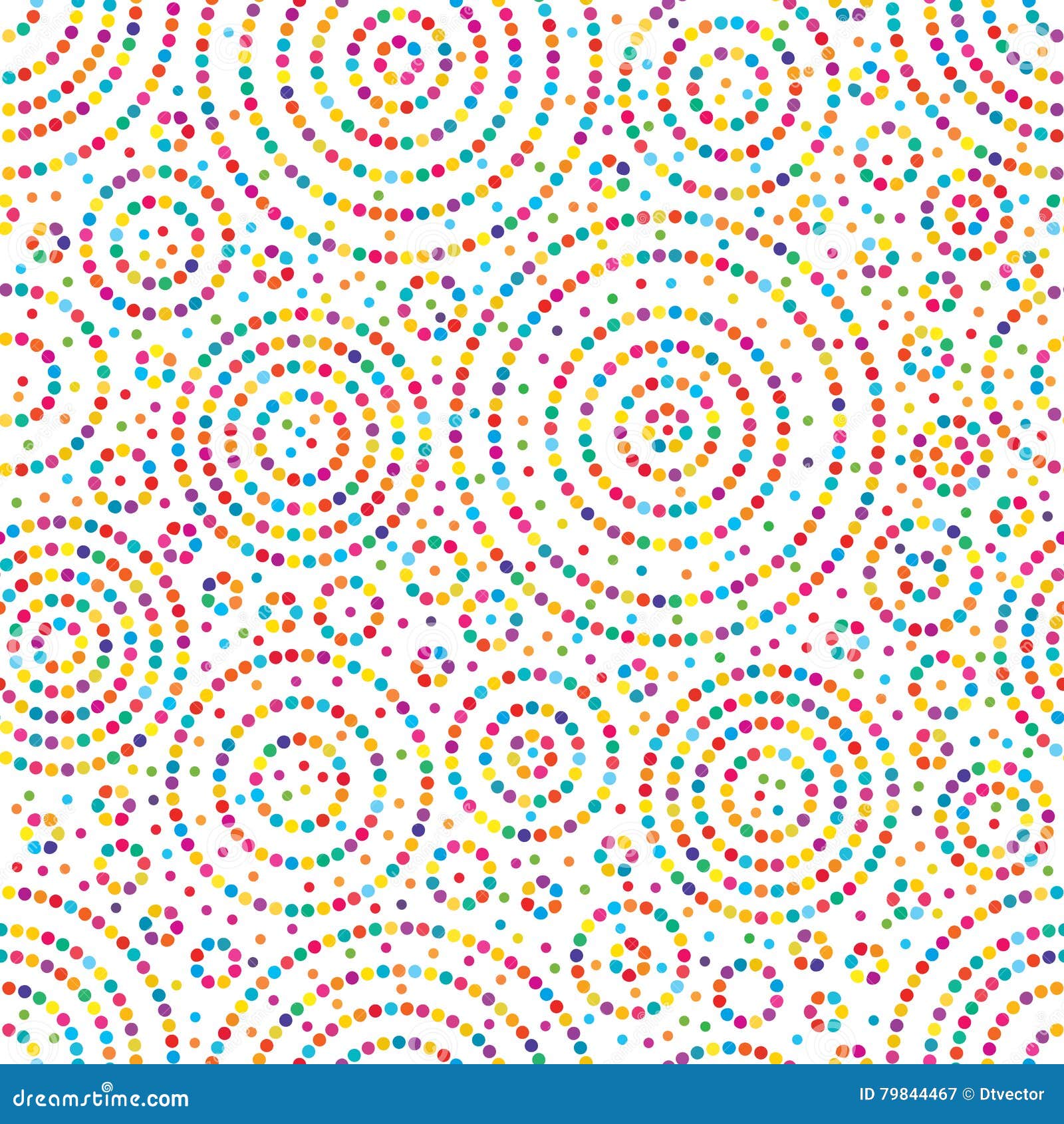 circle dot colorful seamless pattern