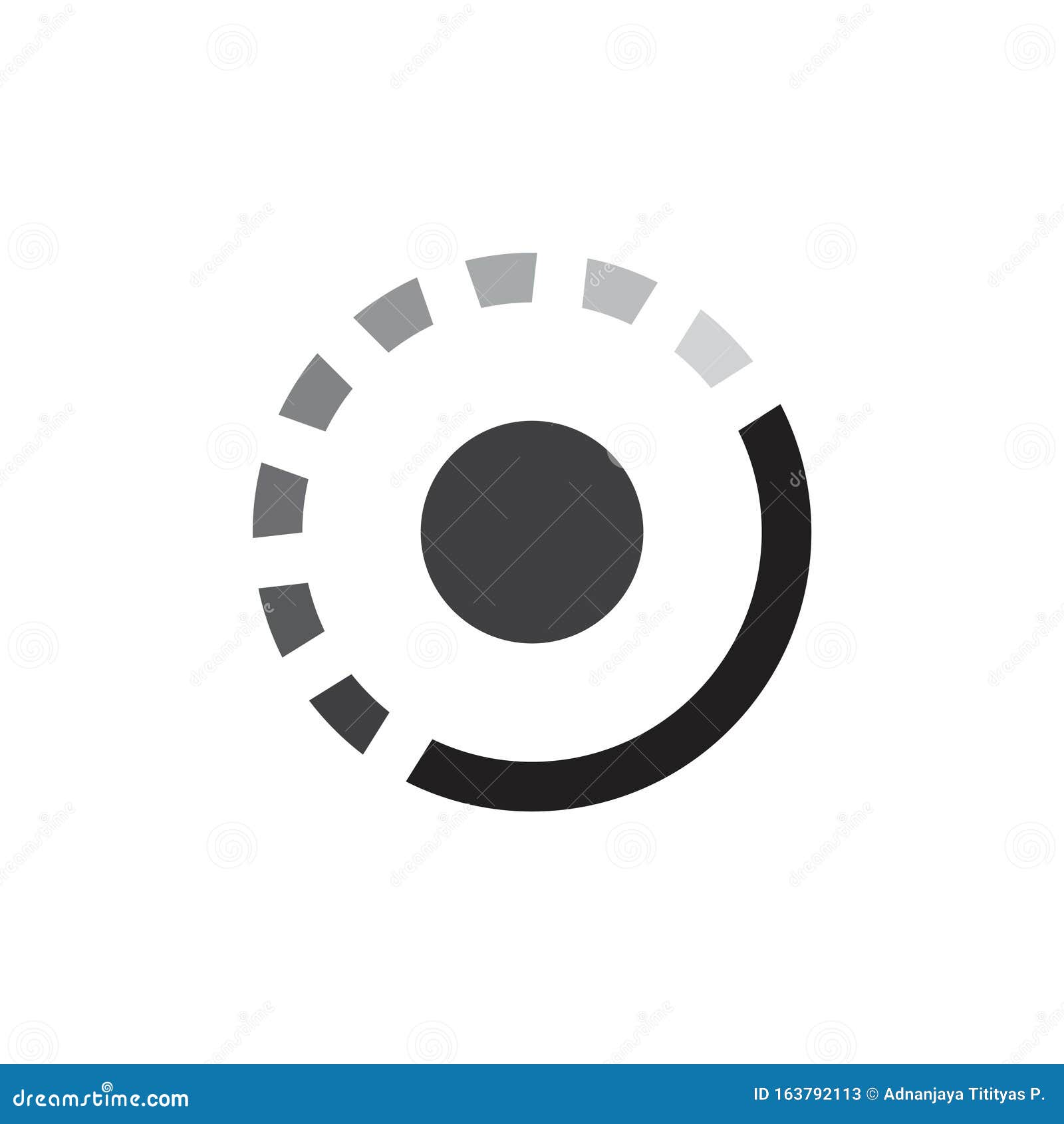 Circle Dot Process Symbol Logo Vector Stock Vector Illustration of