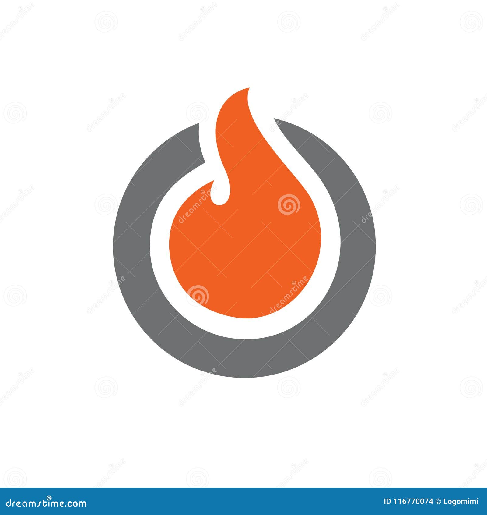 Circle Fire Logo or Icon, Vector Illustration Design Stock Vector Illustration of icon