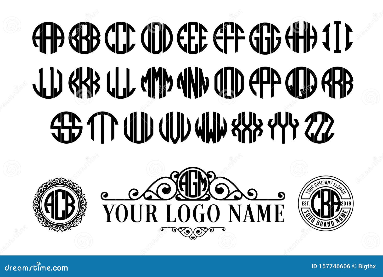 font names for monogram font names for monogram