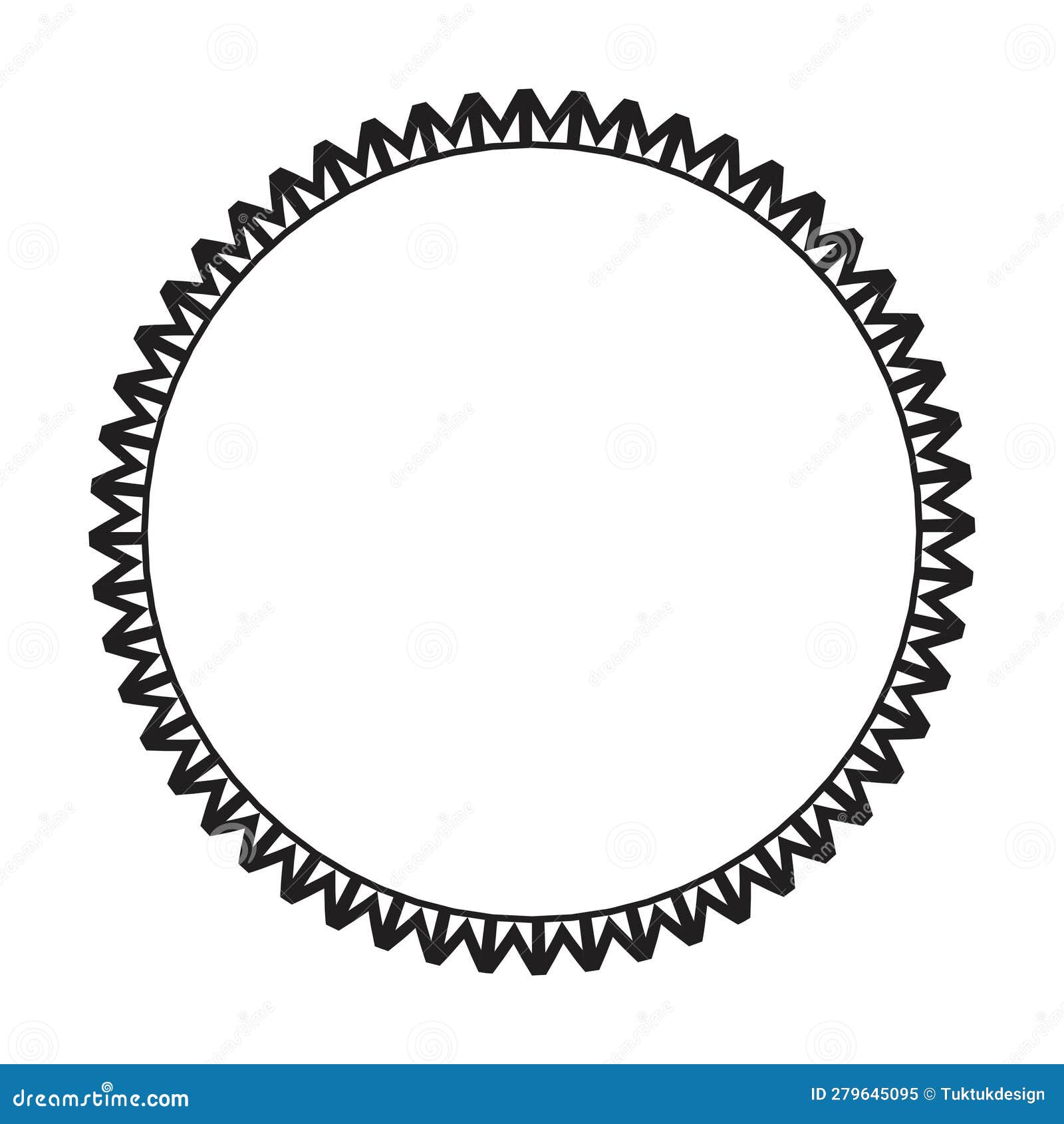 Circle frame round border design shape icon for - Stock