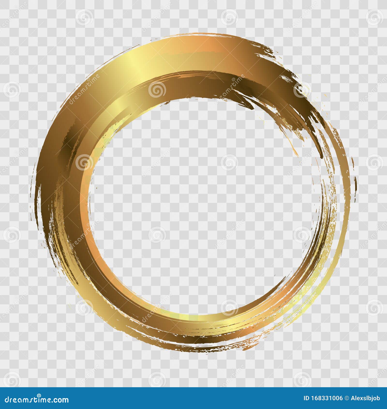 Circle Golden Frame Vector Design Images, Golden Circle Frame