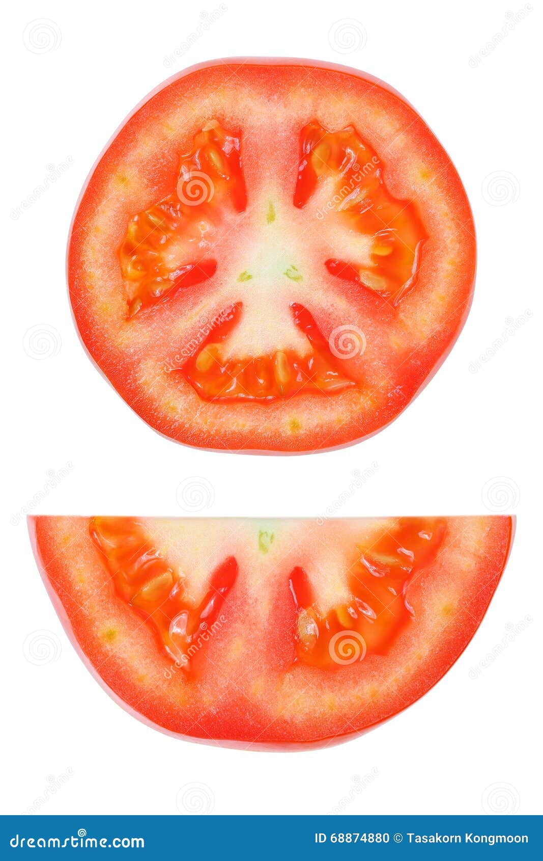 Circle and Half Sliced Tomato Isolated on White Stock Photo Image of
