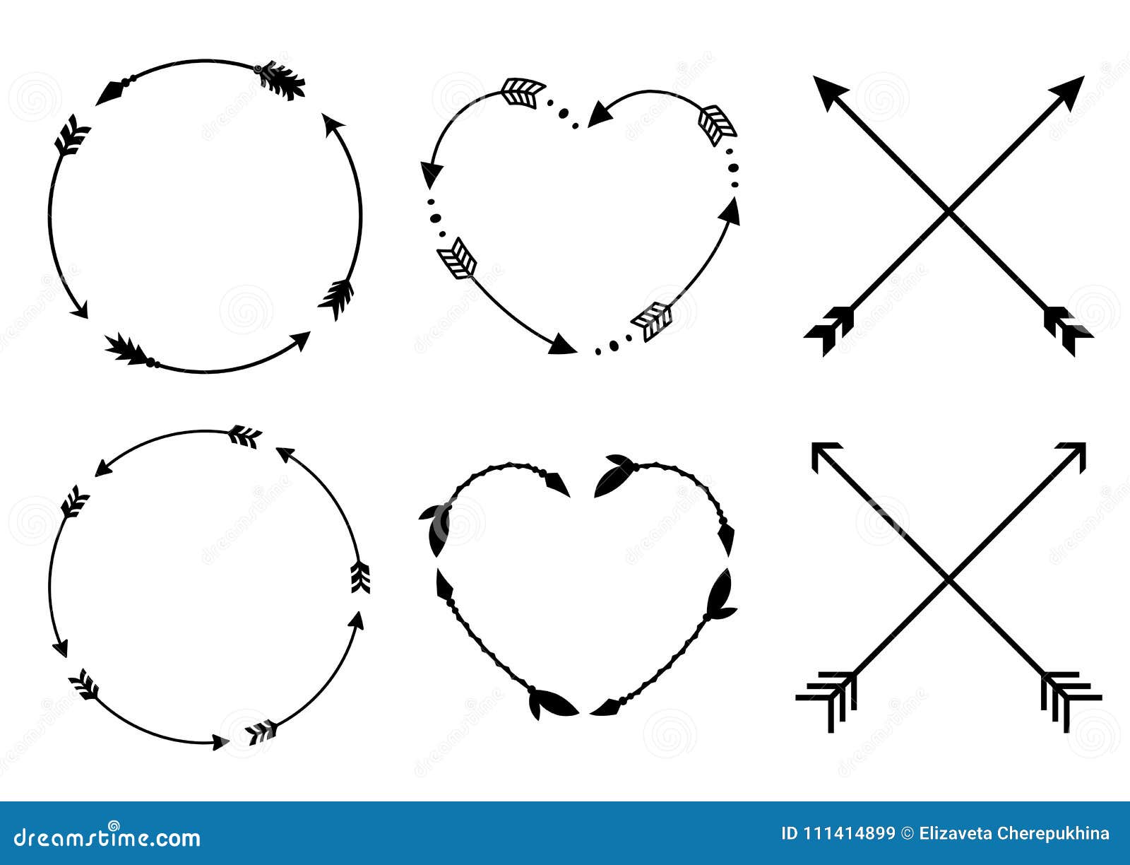 Download Circle And Heart Arrow Frames. Circle And Heart Monograms ...