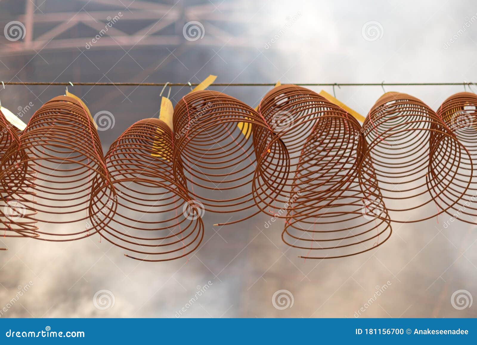 Circle Incense and Smoke in the Shrine Stock Photo Image of worship