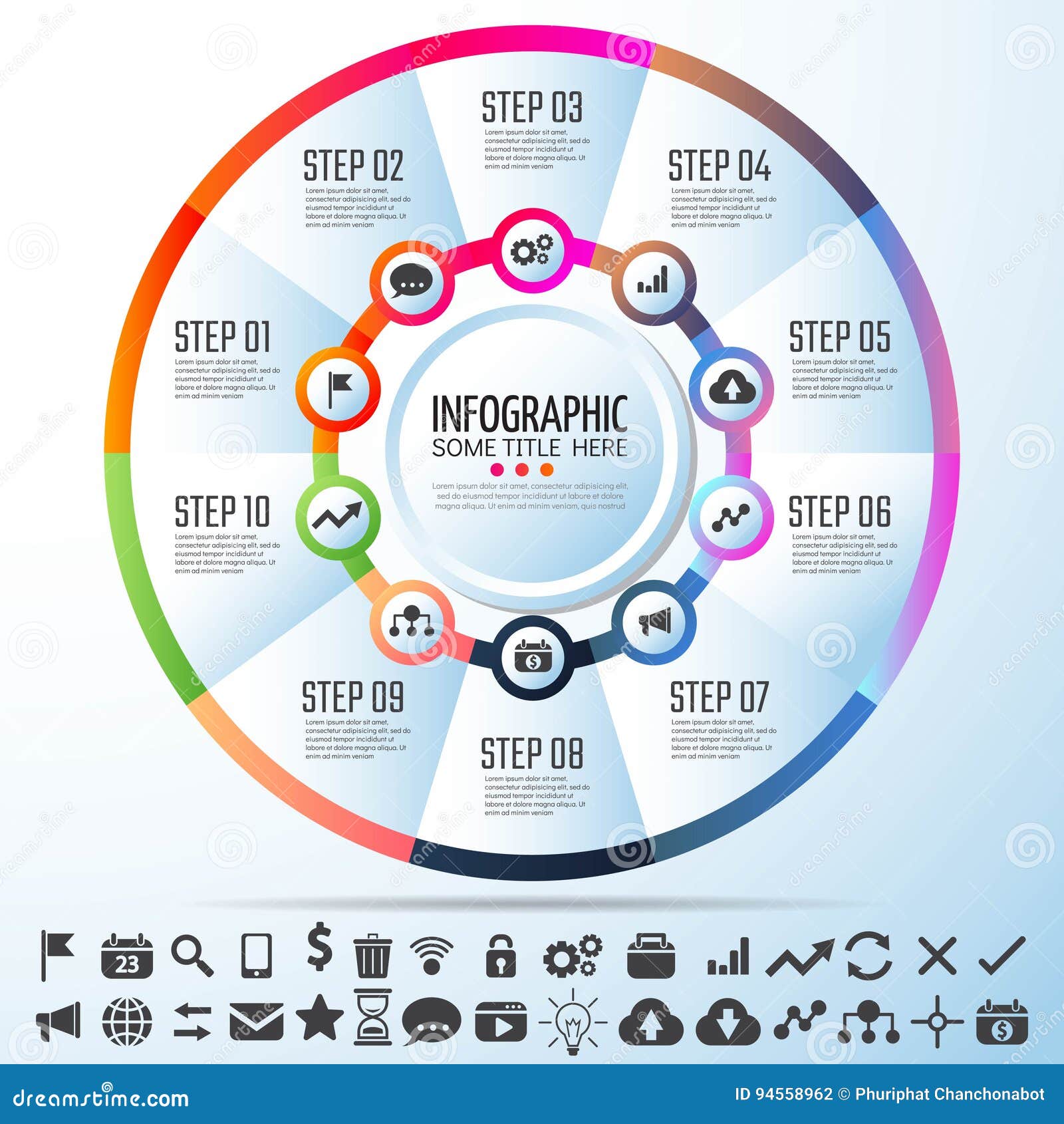 Circle Infographics Design Template Stock Vector - 