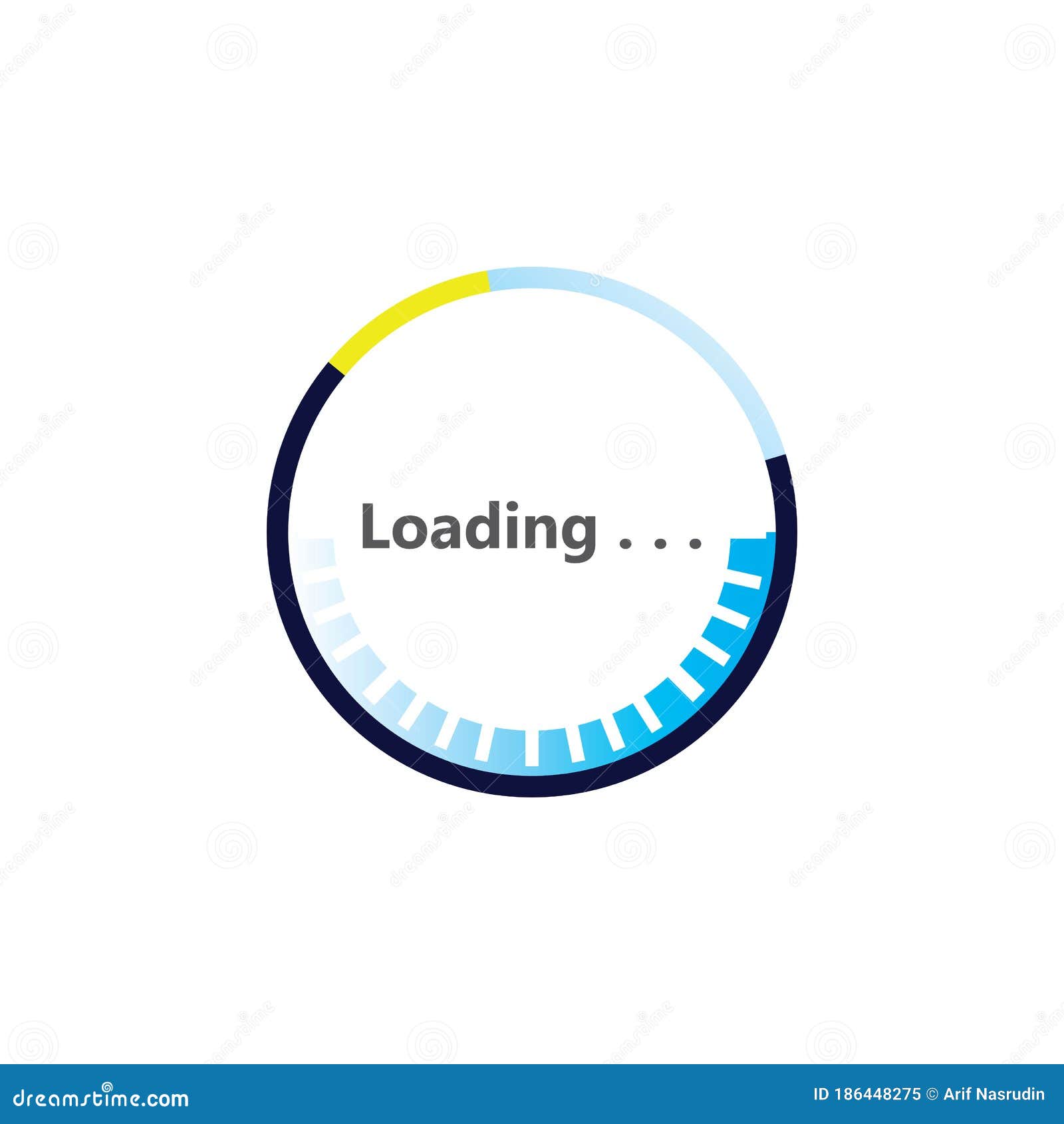 Circle Loading Spinning Progress Upload Template Buffering Waiting Indicator Icons Stock 