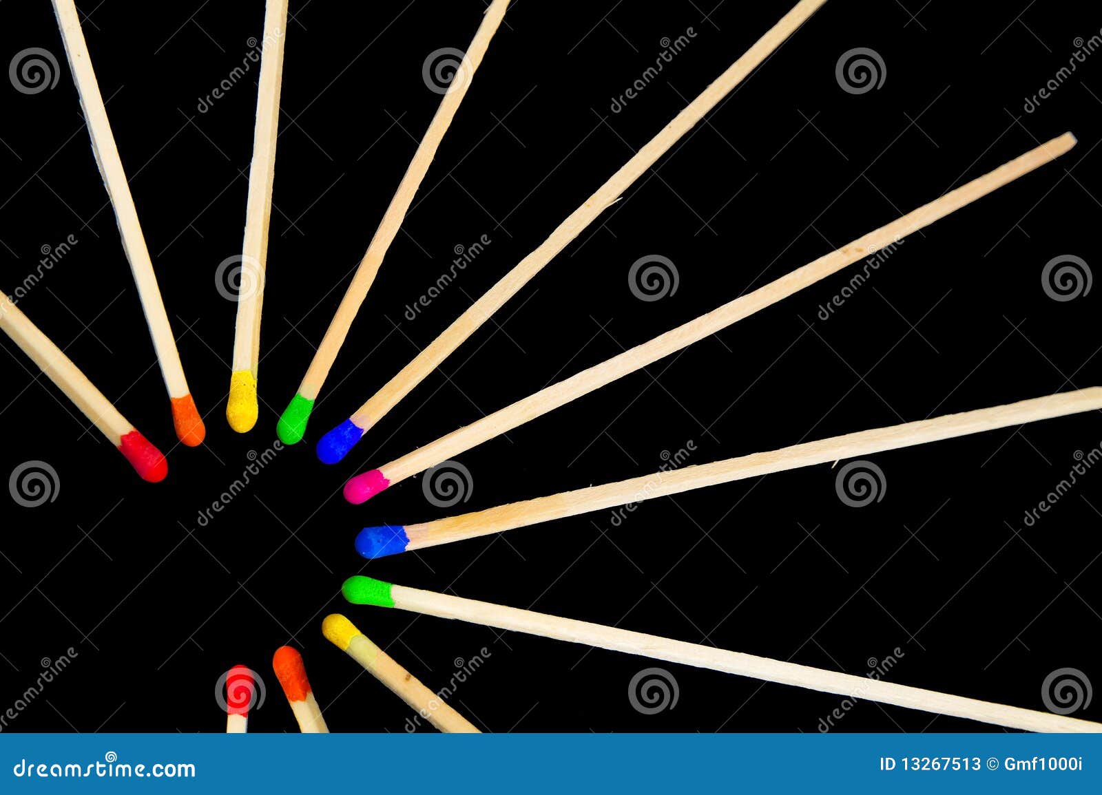 Circle of Matches with Colors Stock Image Image of bunch, matchstick