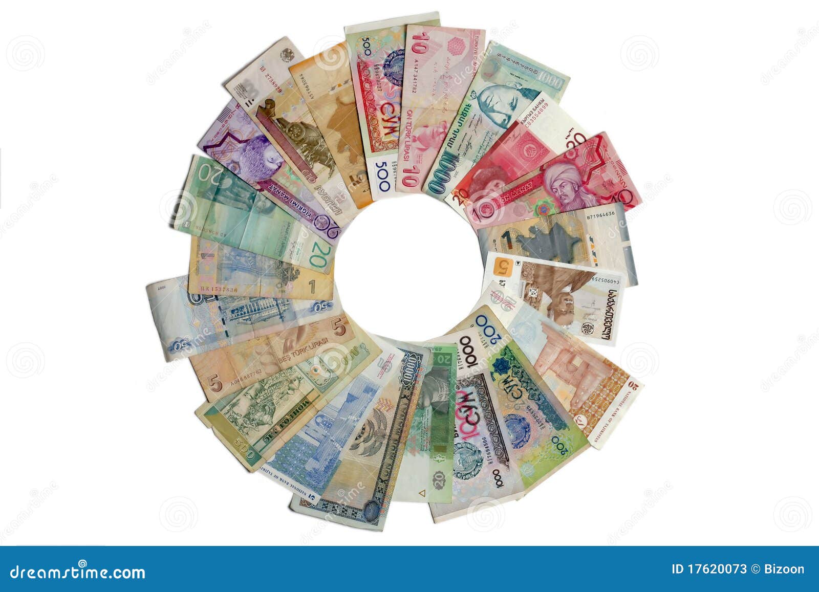 Circle money stock image. Image of bill, blank, banknote 17620073