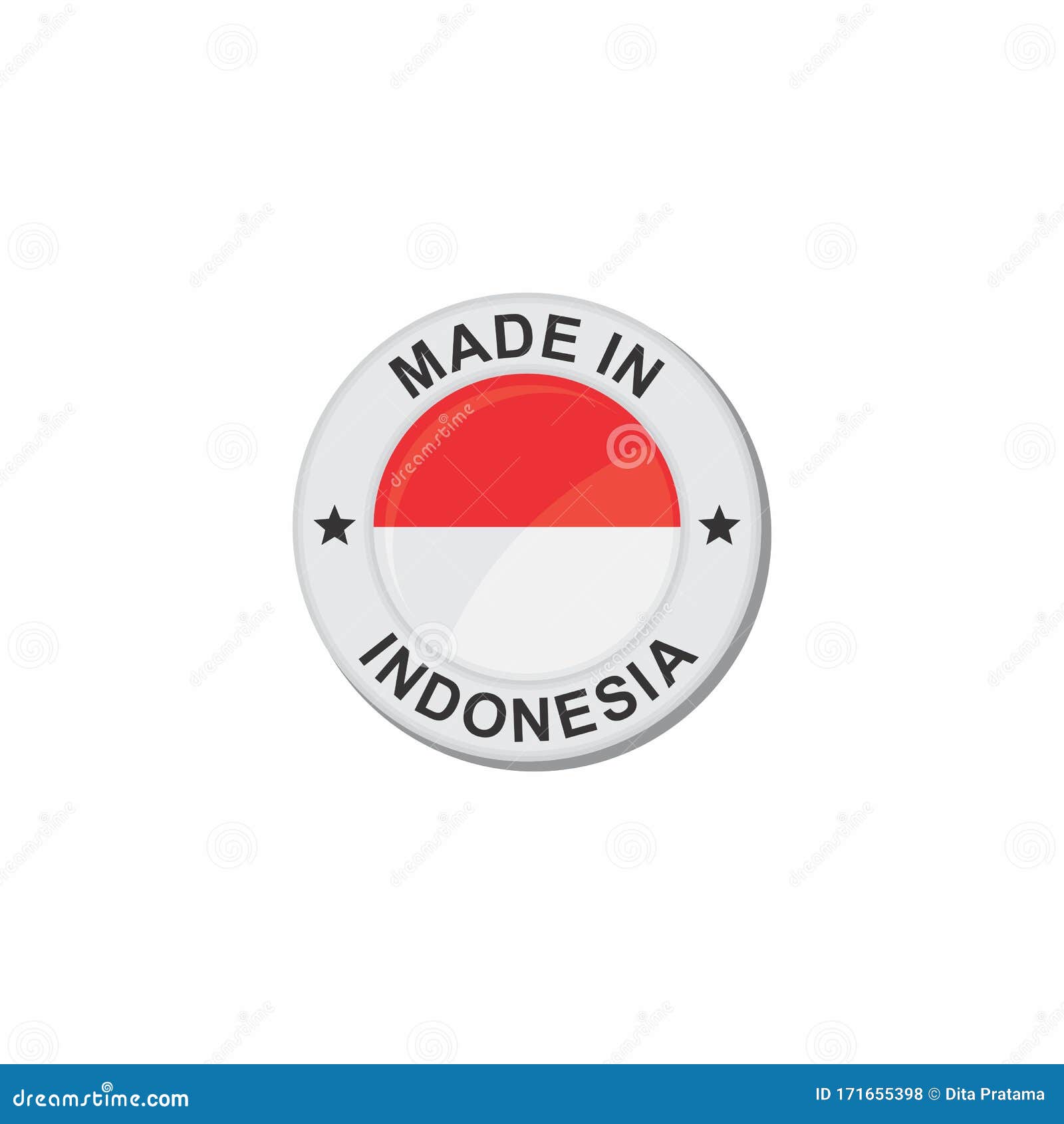 Download Circle National Flag Made In - Indonesia Stock Vector ...