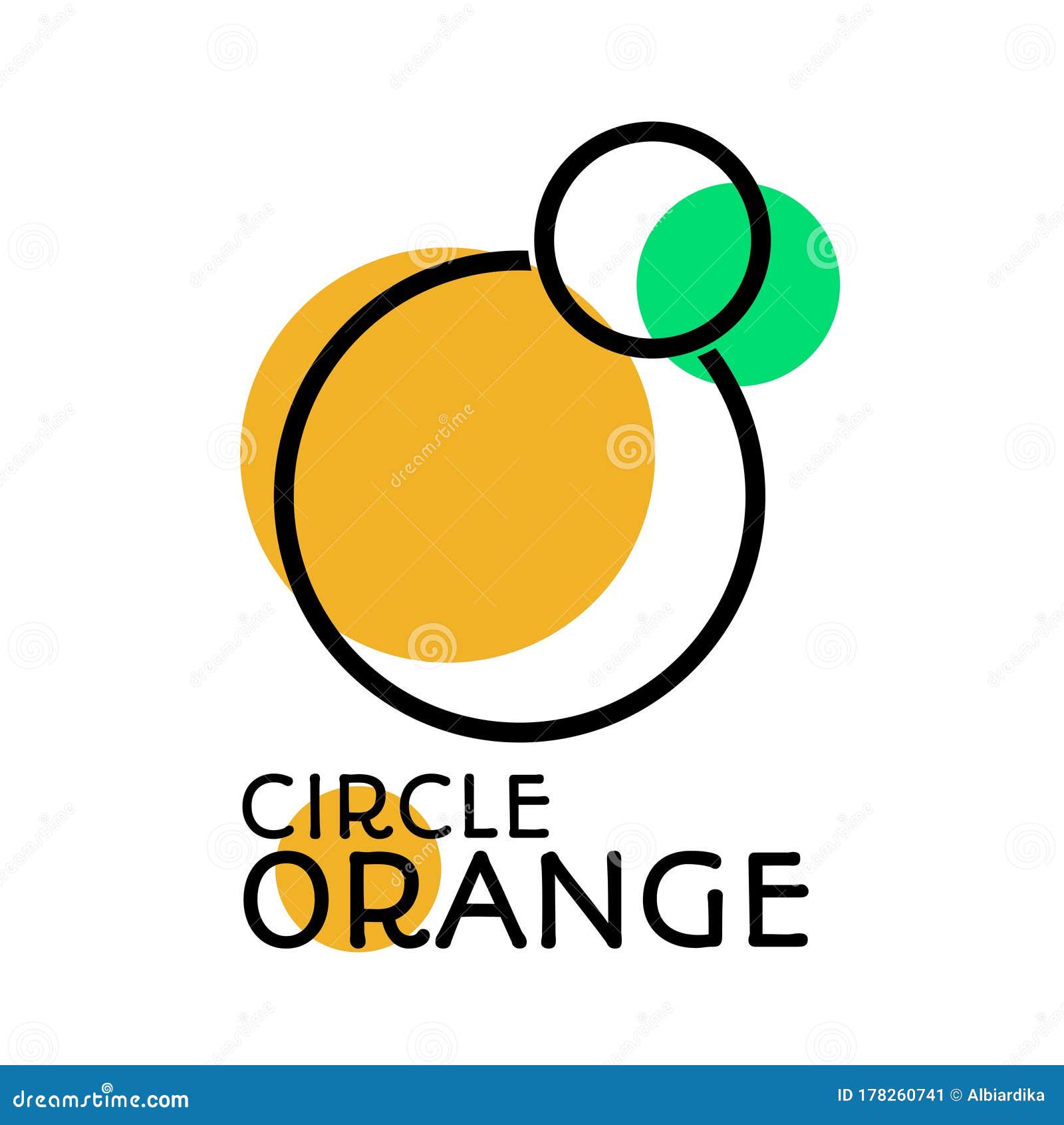 Circle Orange Logo Design Vector Stock Vector Illustration of green, abstract 178260741