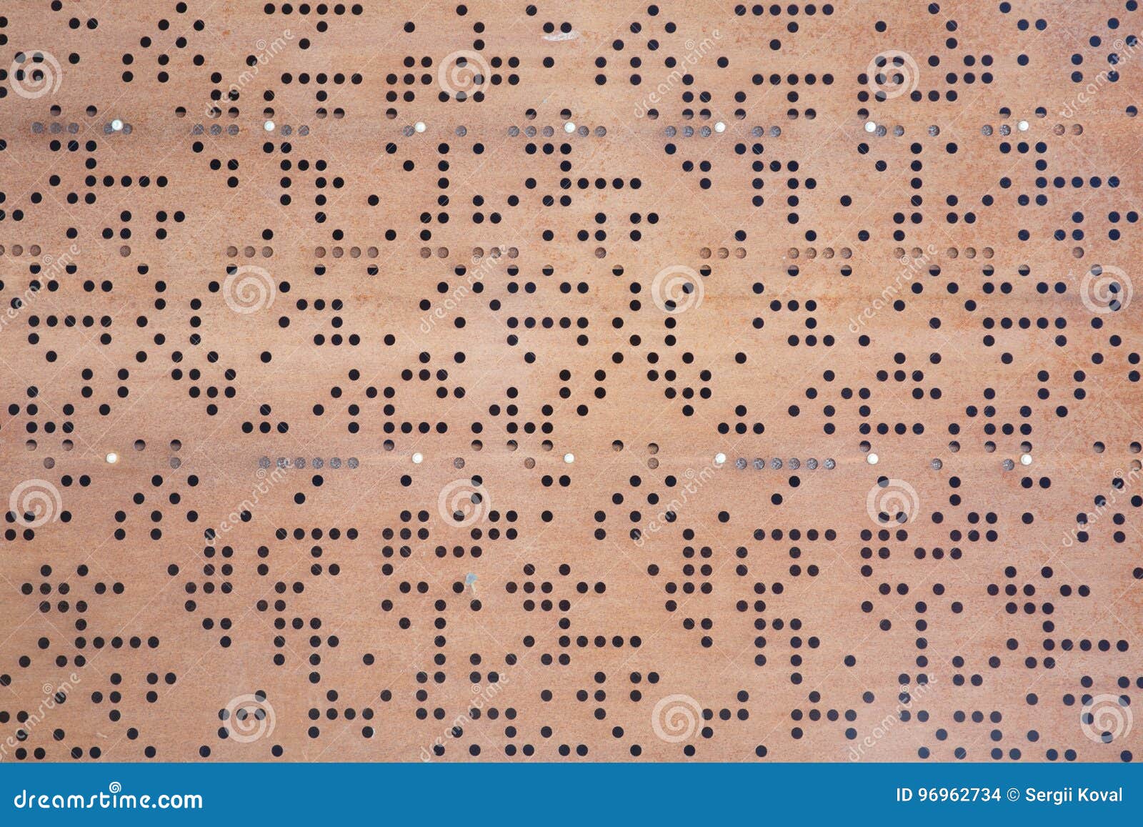 Circle Perforated Metal Panel For Texture And Background Stock Photo Image Of Rusty Material