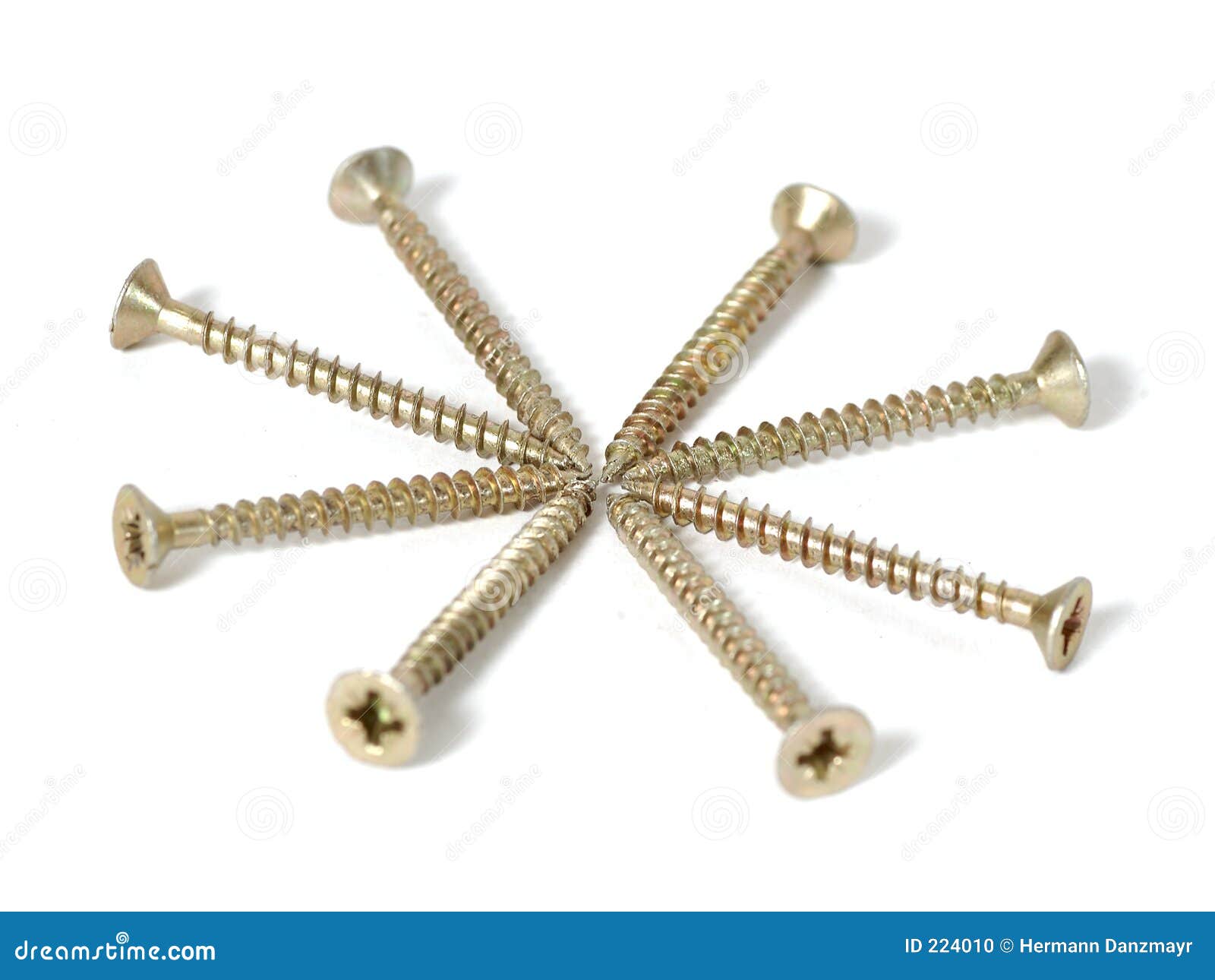 Circle of screws stock photo. Image of hardware, metal 224010
