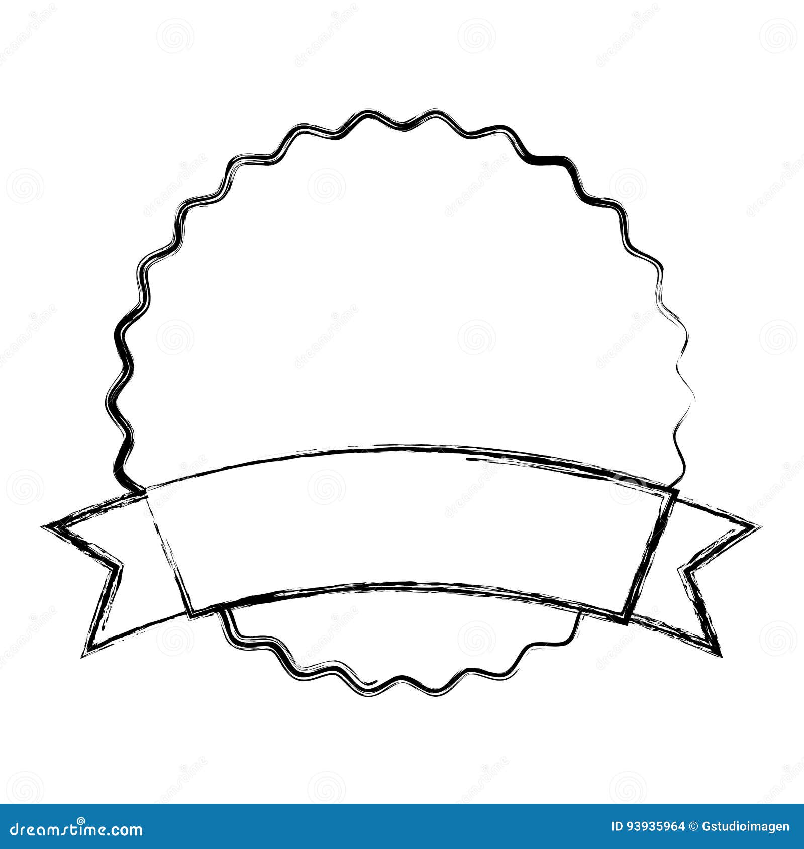 Circle seal emblem icon stock vector. Illustration of sign - 93935964