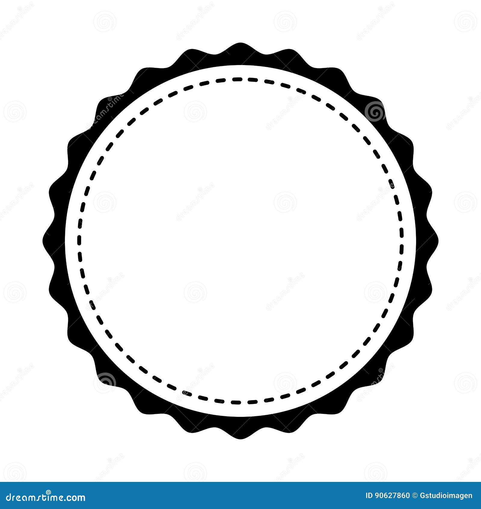 Circle seal stamp lace stock vector. Illustration of accredit - 90627860