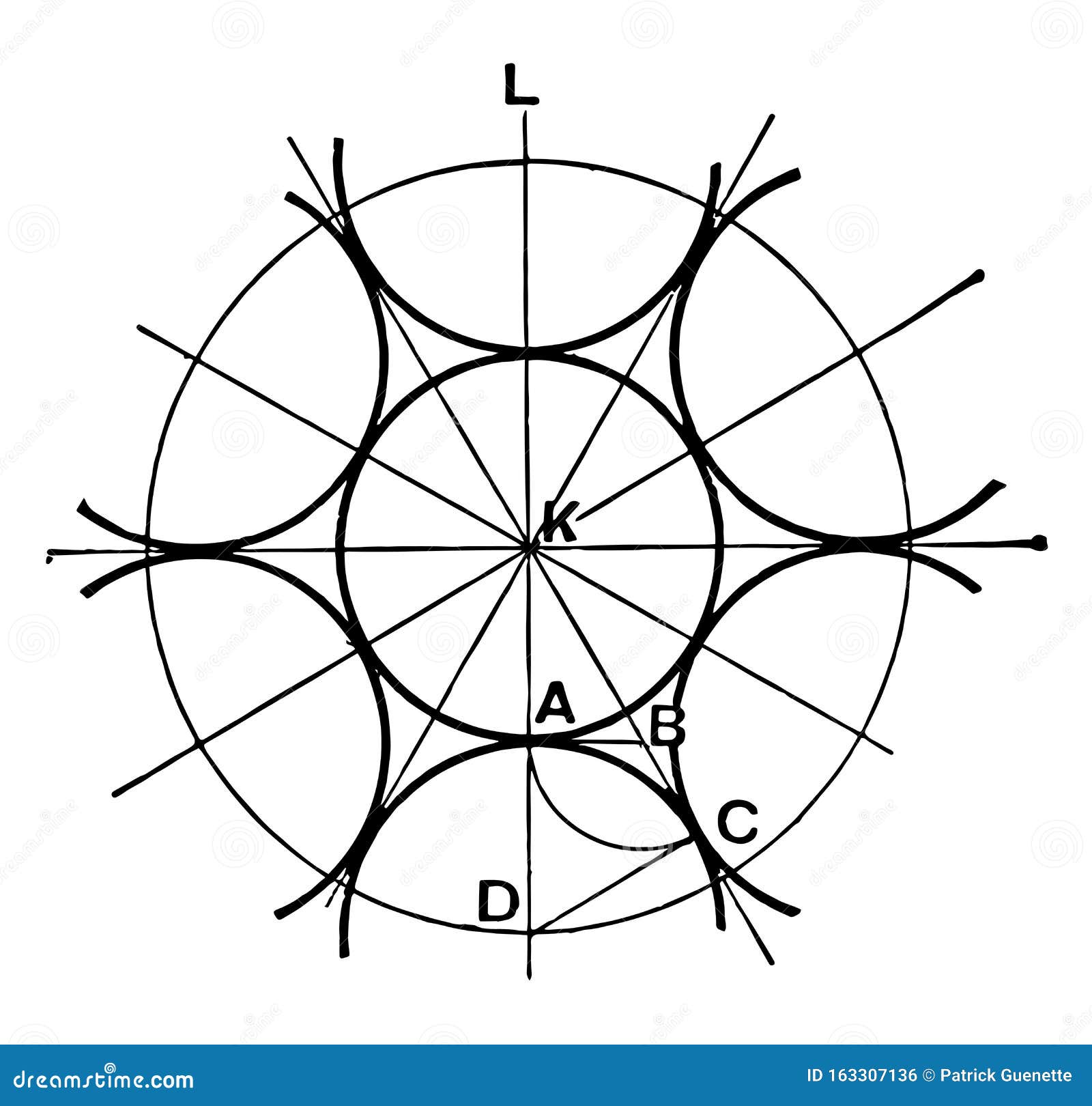 circle to circle tangents vintage 