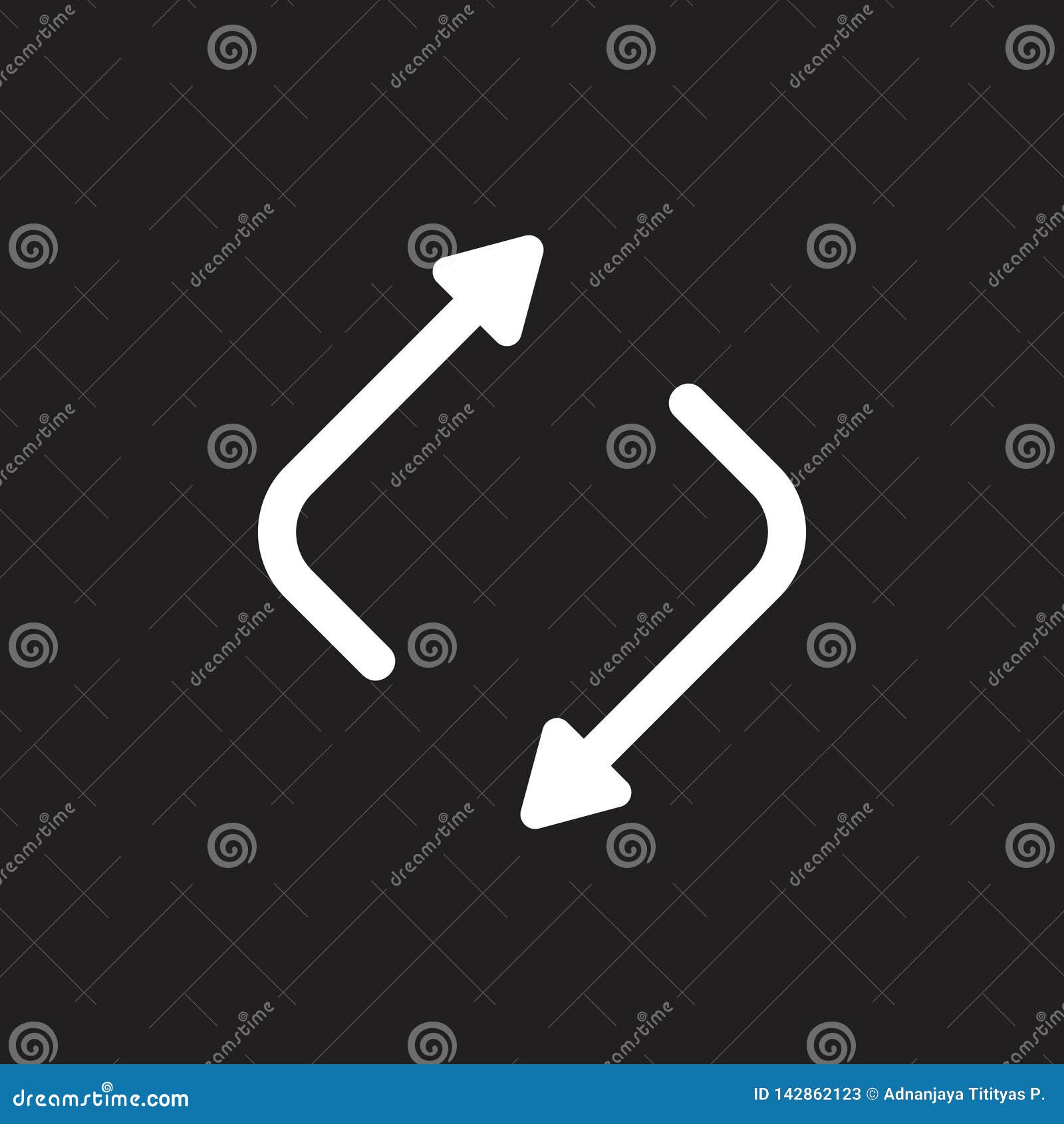 Circle Up Down Arrows Trade Symbol Vector Stock Vector Illustration