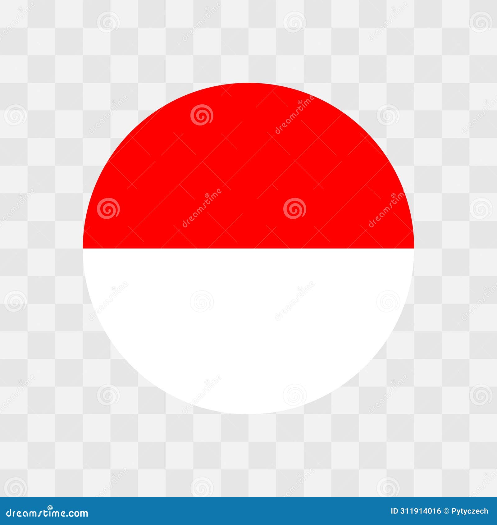Circle Vector Flag of Indonesia Stock Vector - Illustration of round