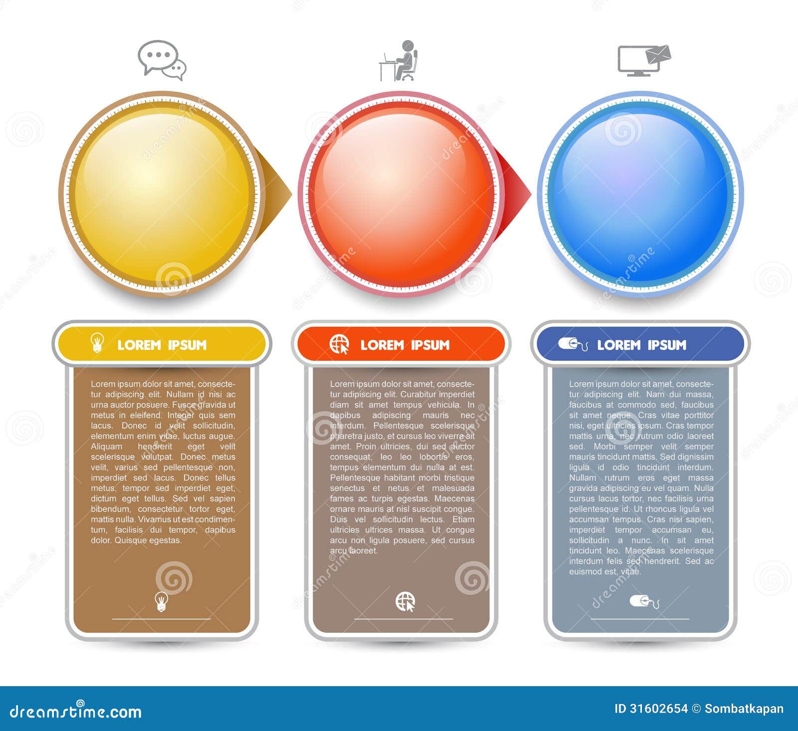 circle vector template with icon stock vector illustration of