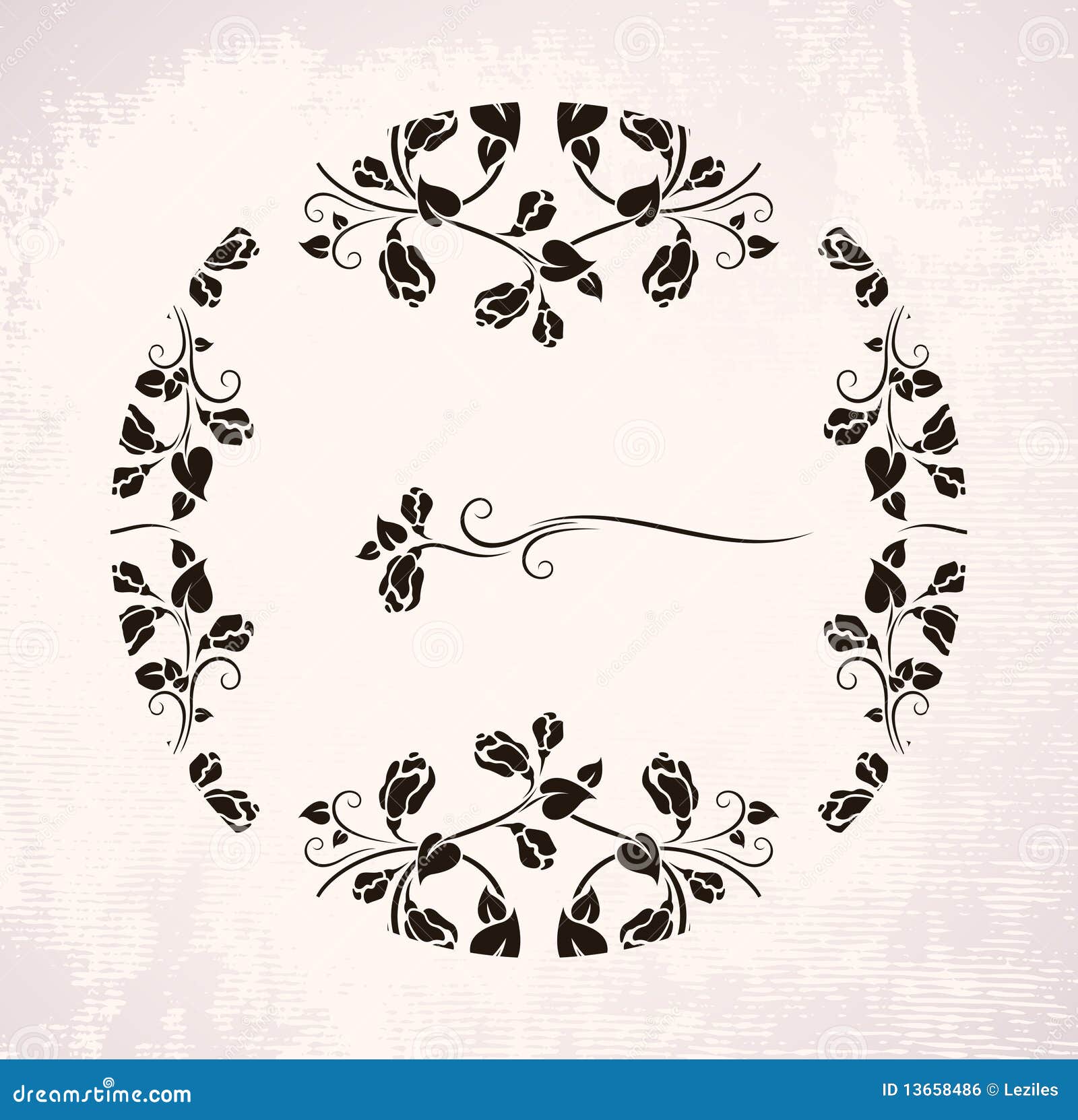 Circle vintage frame stock vector. Illustration of gray - 13658486