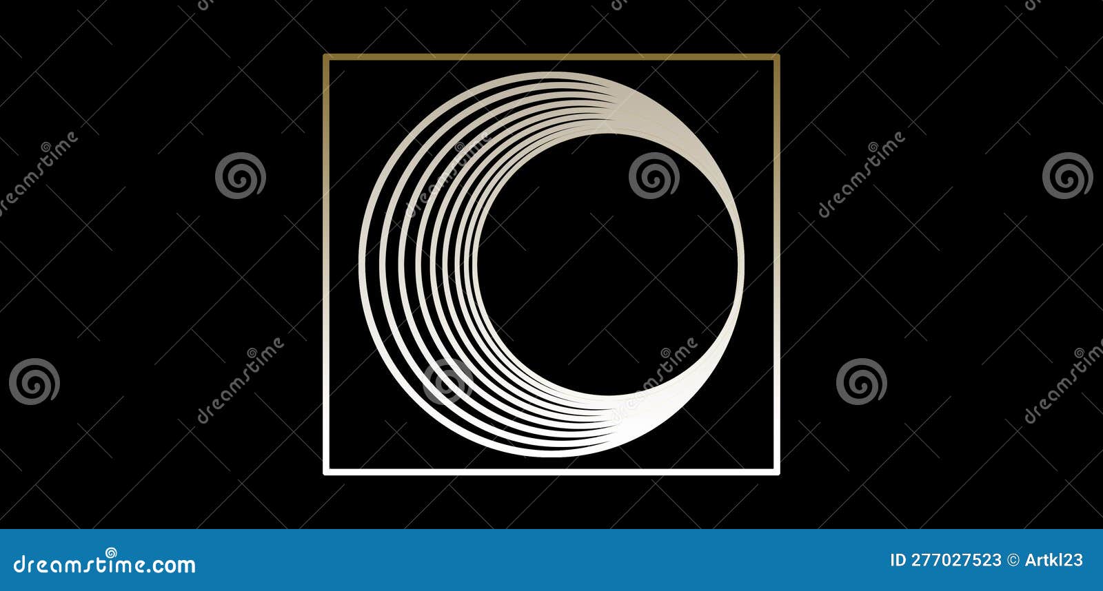 Squared circles logo stock illustration. Illustration of drawing 277027523