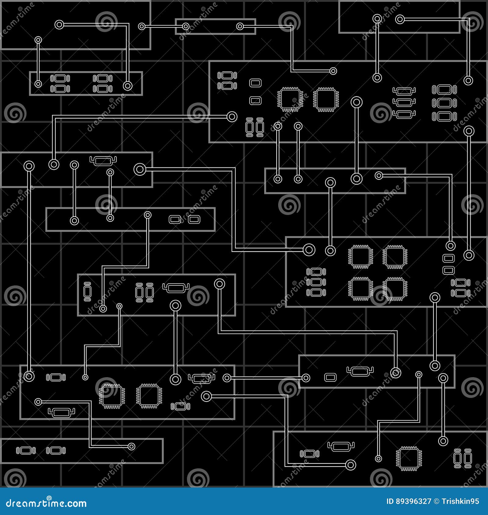 Circuit Board Background Black Circuit Board Background Black