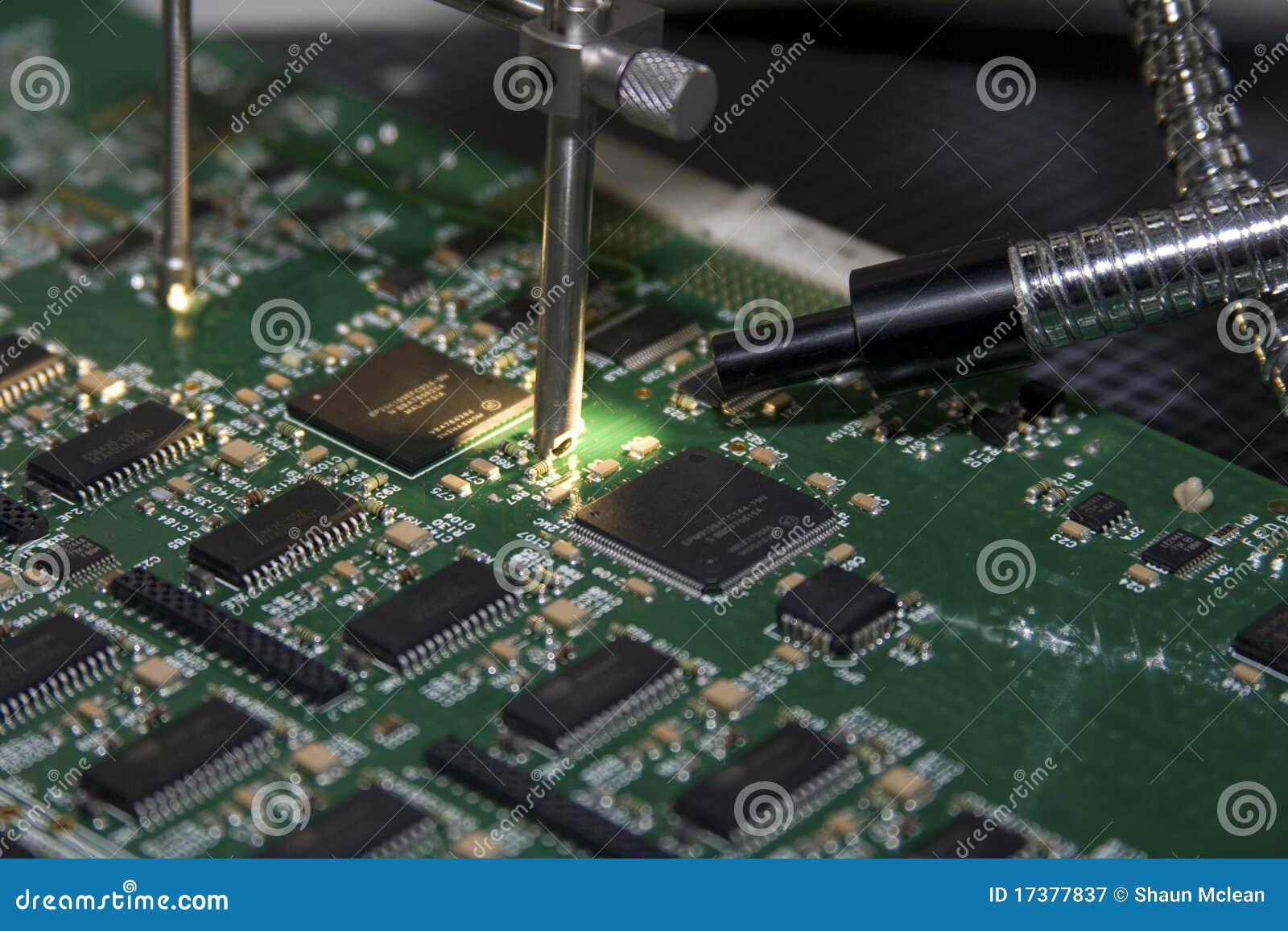 Circuit Board Inspection stock image. Image of mantis 17377837