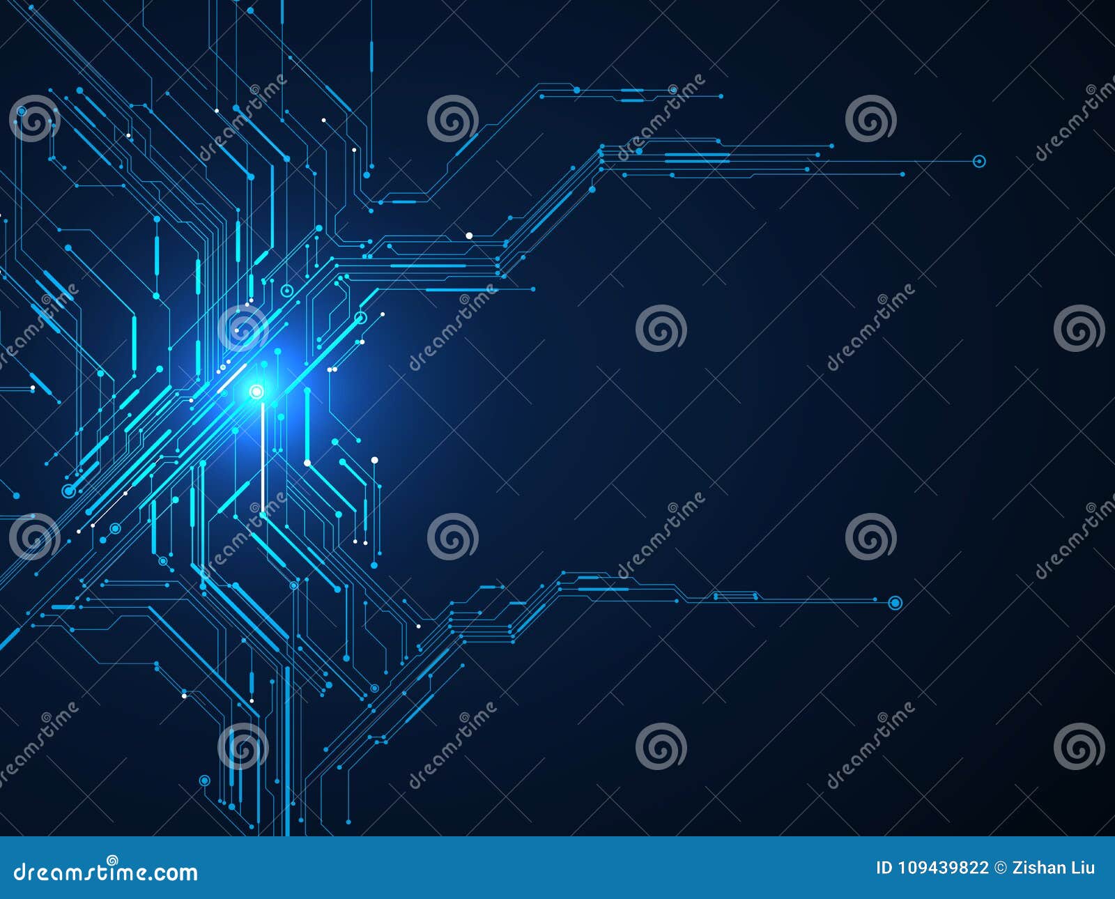 circuit composed of abstract graphics.
