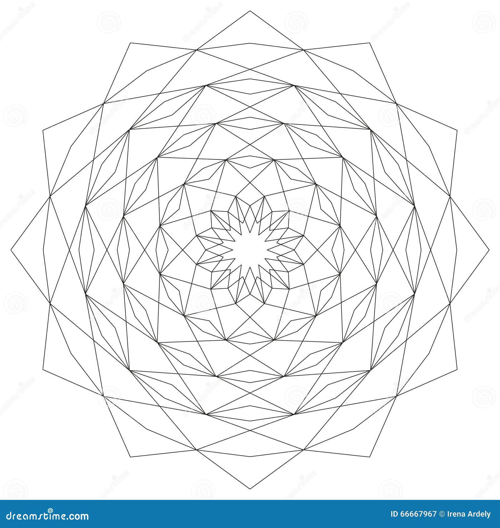 Geometric Patterns Adult Coloring Book