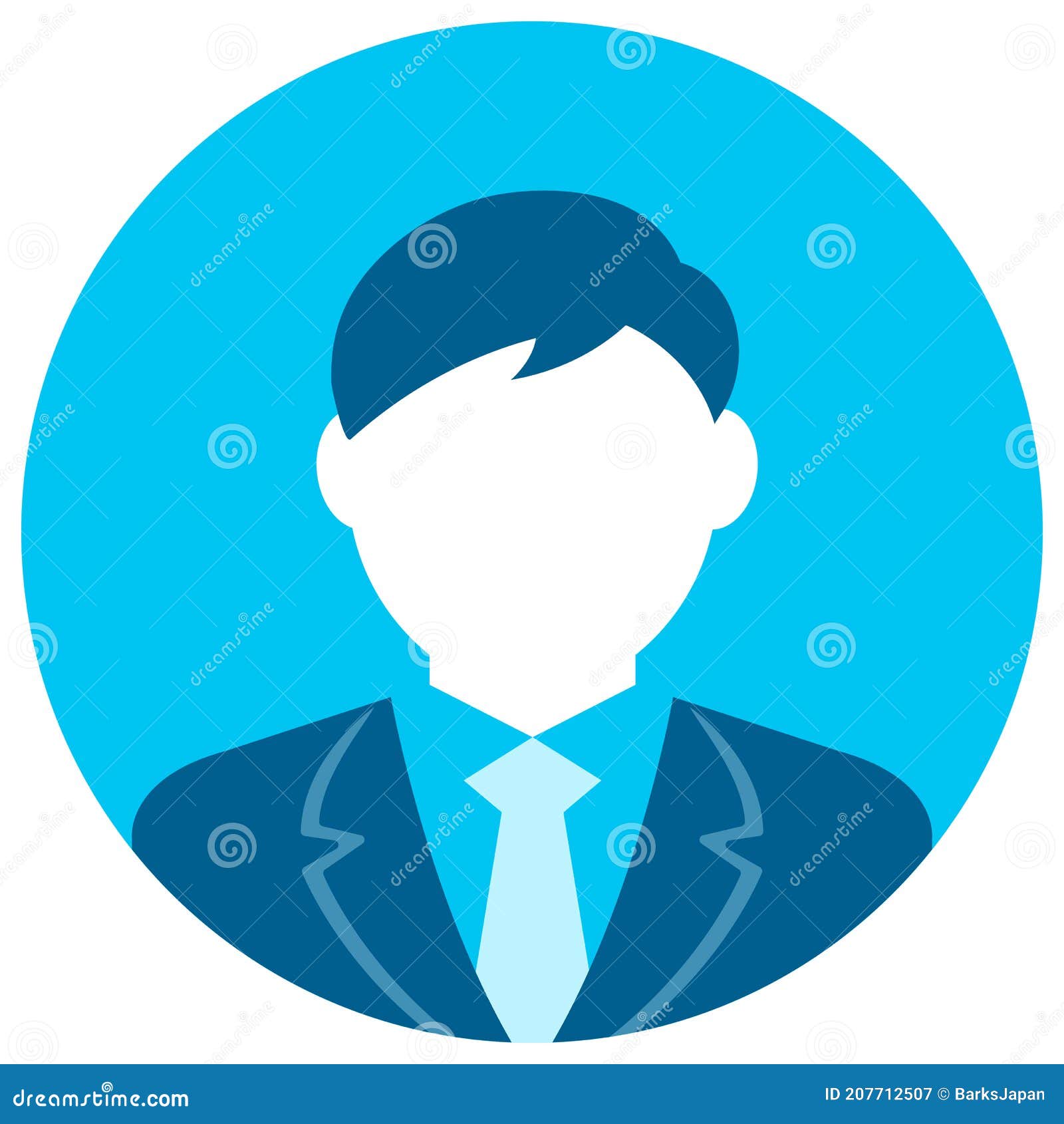 Circular Avatar Vector Illustration Male Stock Vector Illustration of
