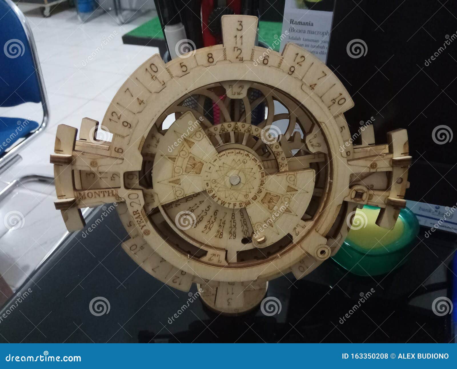 Circular Calendar For Display On Office Desks Editorial Stock