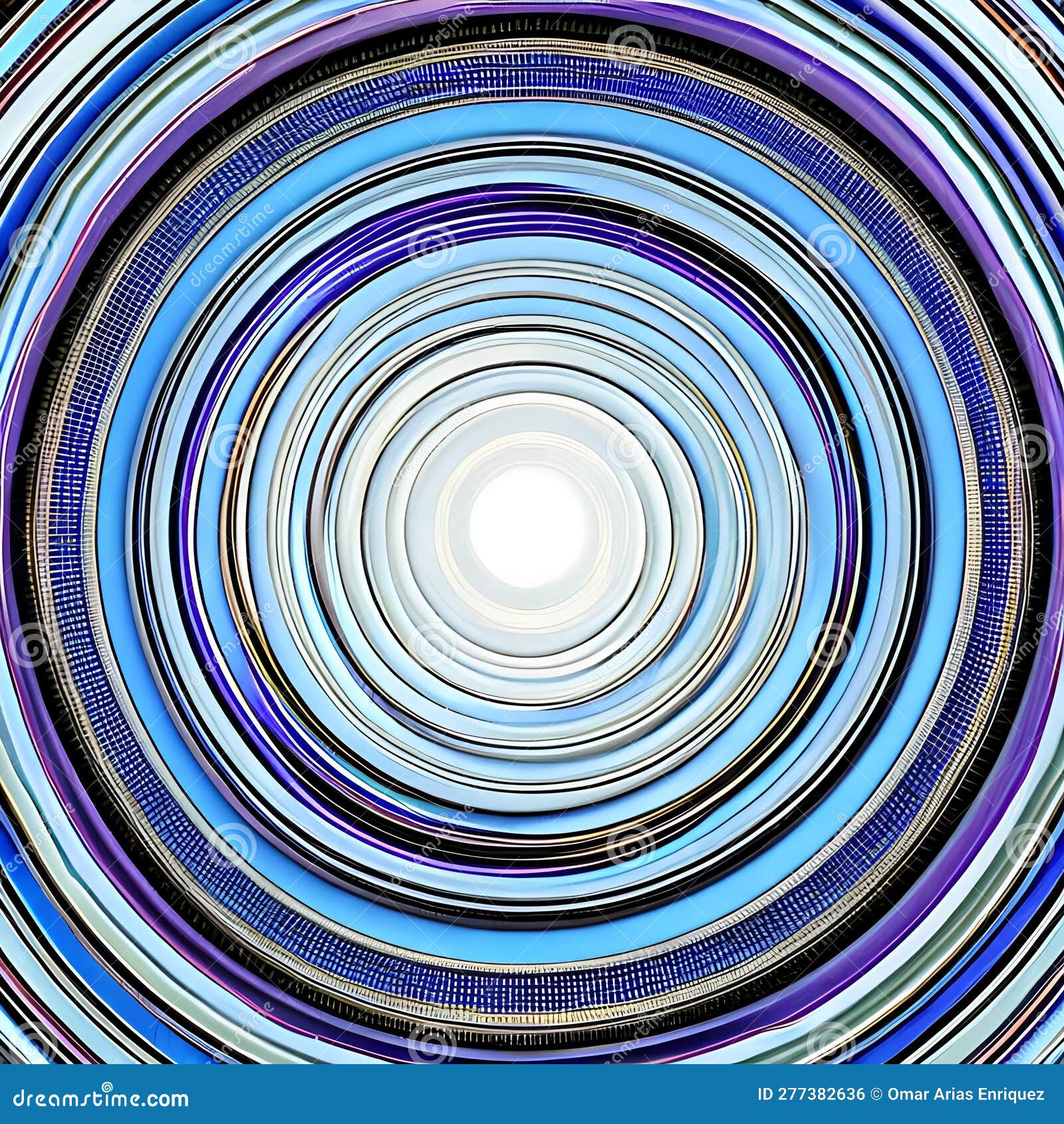 a circular  with intricate interlocking s in shades of blue and purple2, generative ai