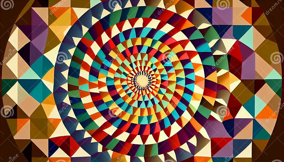 A Circular Pattern with a Variety of Different Shapes, that Interlock ...