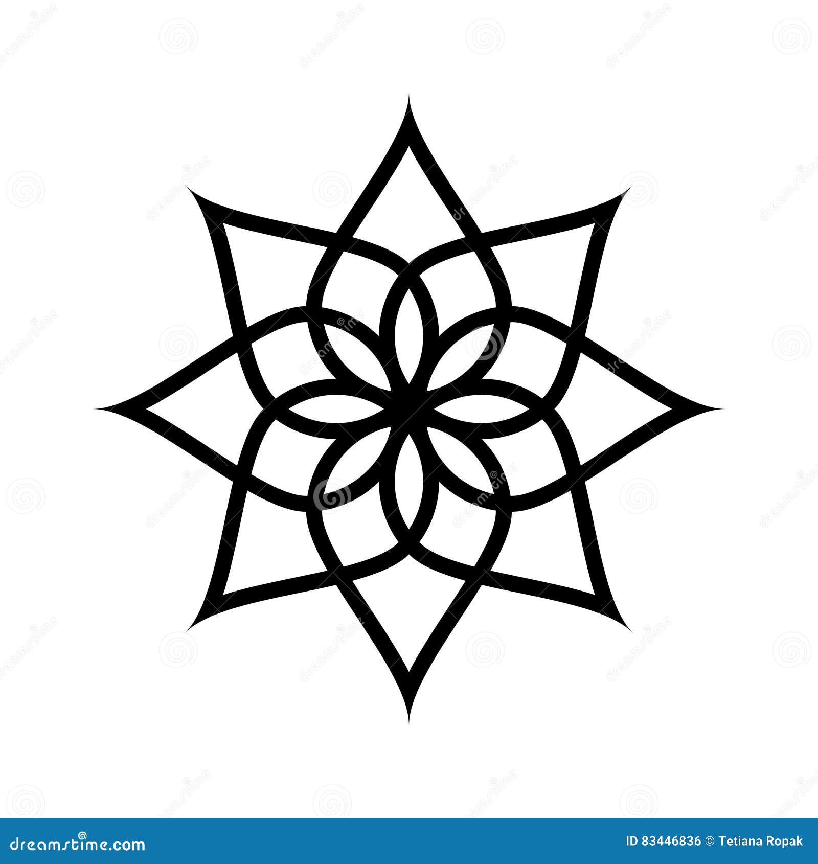 Download Circular Pattern. Geometric Icon. Seven Pointed Star On ...