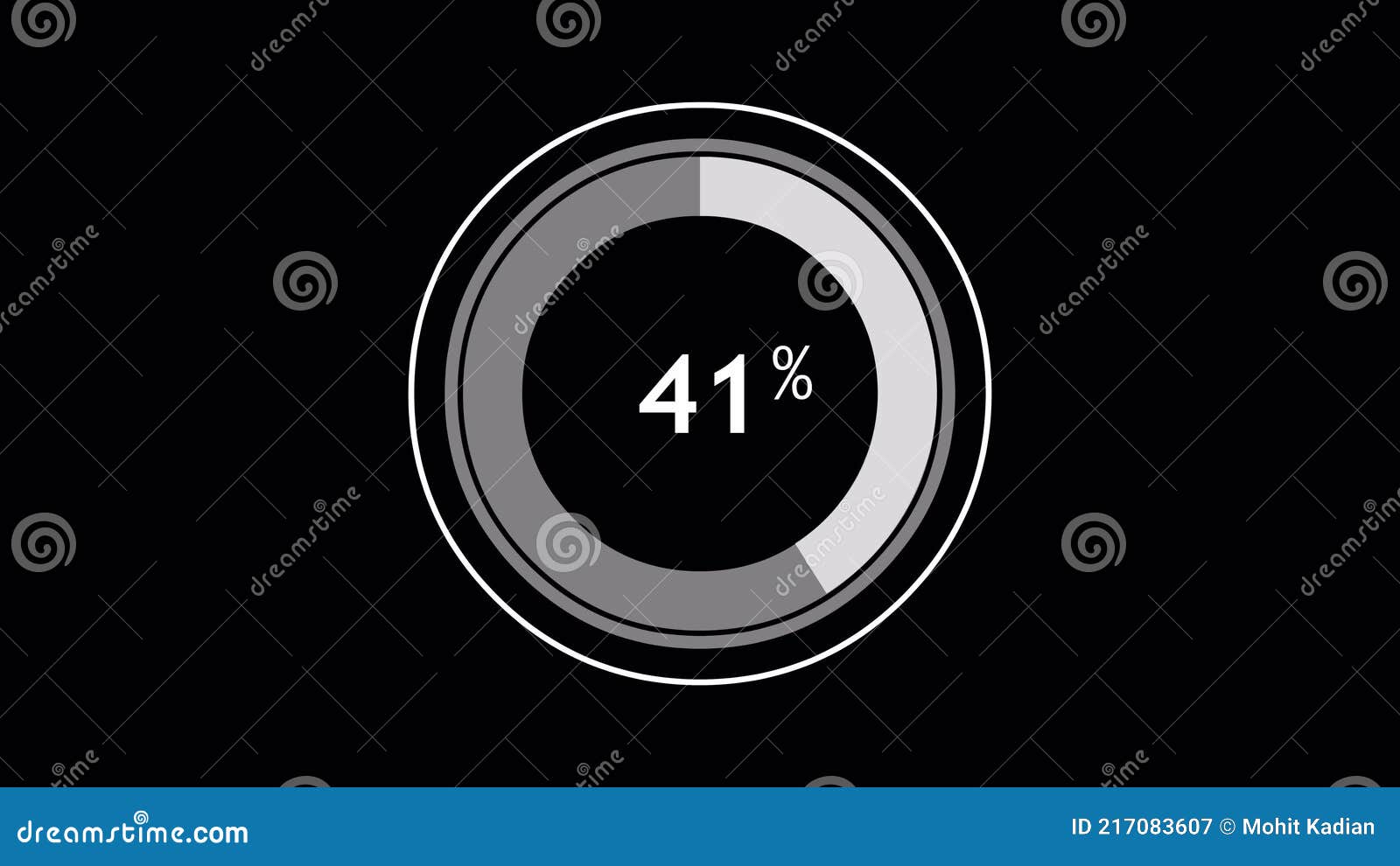 Circular Percentage Progress Bar on Transparent Background. White Loading  Circle Ring Animation Stock Video - Video of loading, element: 217083607