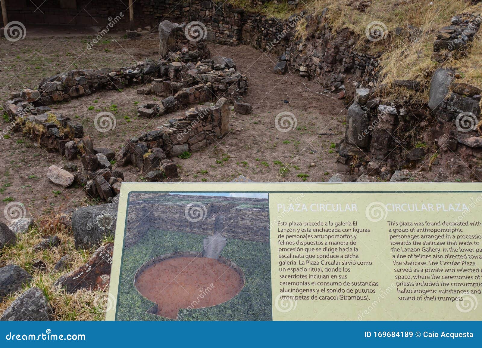 Chavin De Huantar/Peru - Oct.08.19: the Circular Plaza of Archaeological  Site. Pre-inca Ruins of Historical Culture Editorial Stock Image - Image of  historical, brick: 169684189